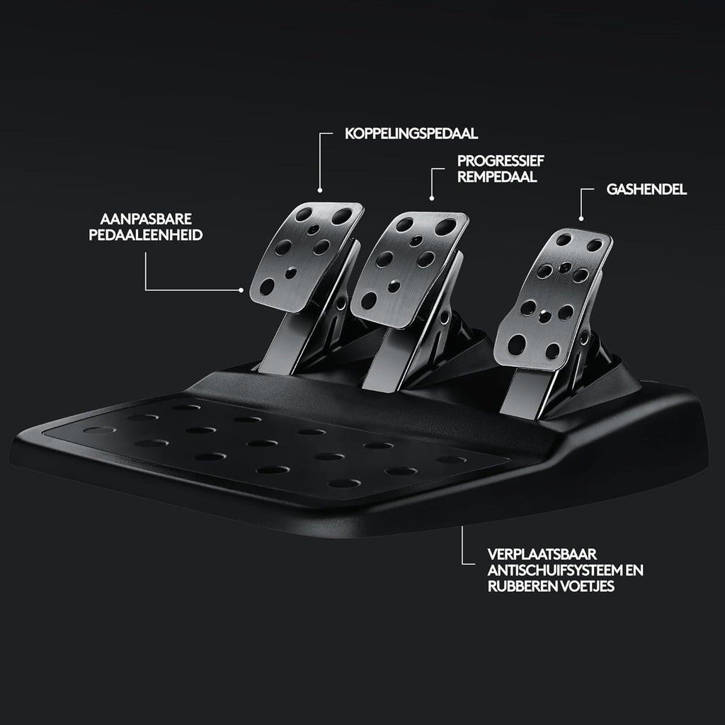 Logitech G G29 SE Driving Force-racestuur en -pedalen, forcefeedback, echt leer + Logitech G Driving Force-versnellingspook - Voor PS5, PS4 en pc, Mac - Black