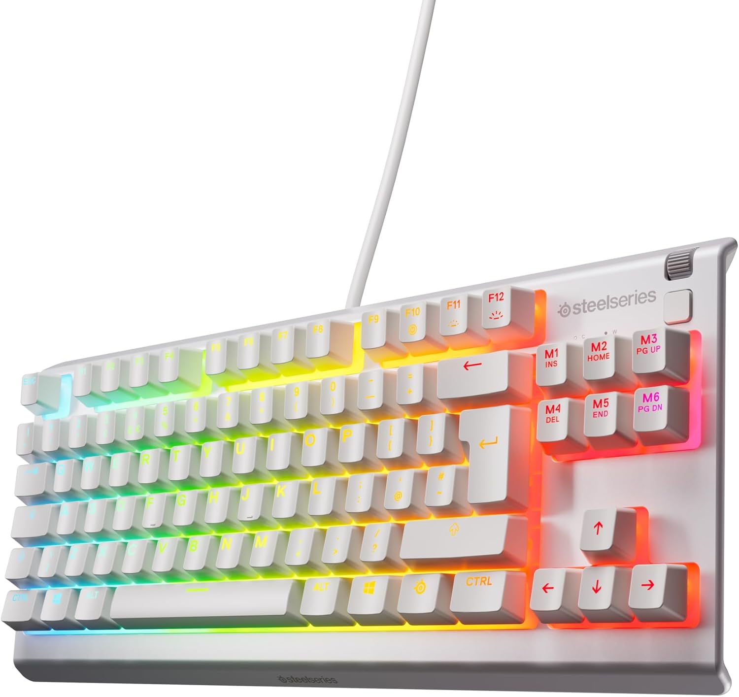 SteelSeries Apex 3 TKL - RGB-gamingtoetsenbord - Compact TKL-toetsenbord voor e-sports - 8-zone RGB-verlichting - Engels QWERTY Layout