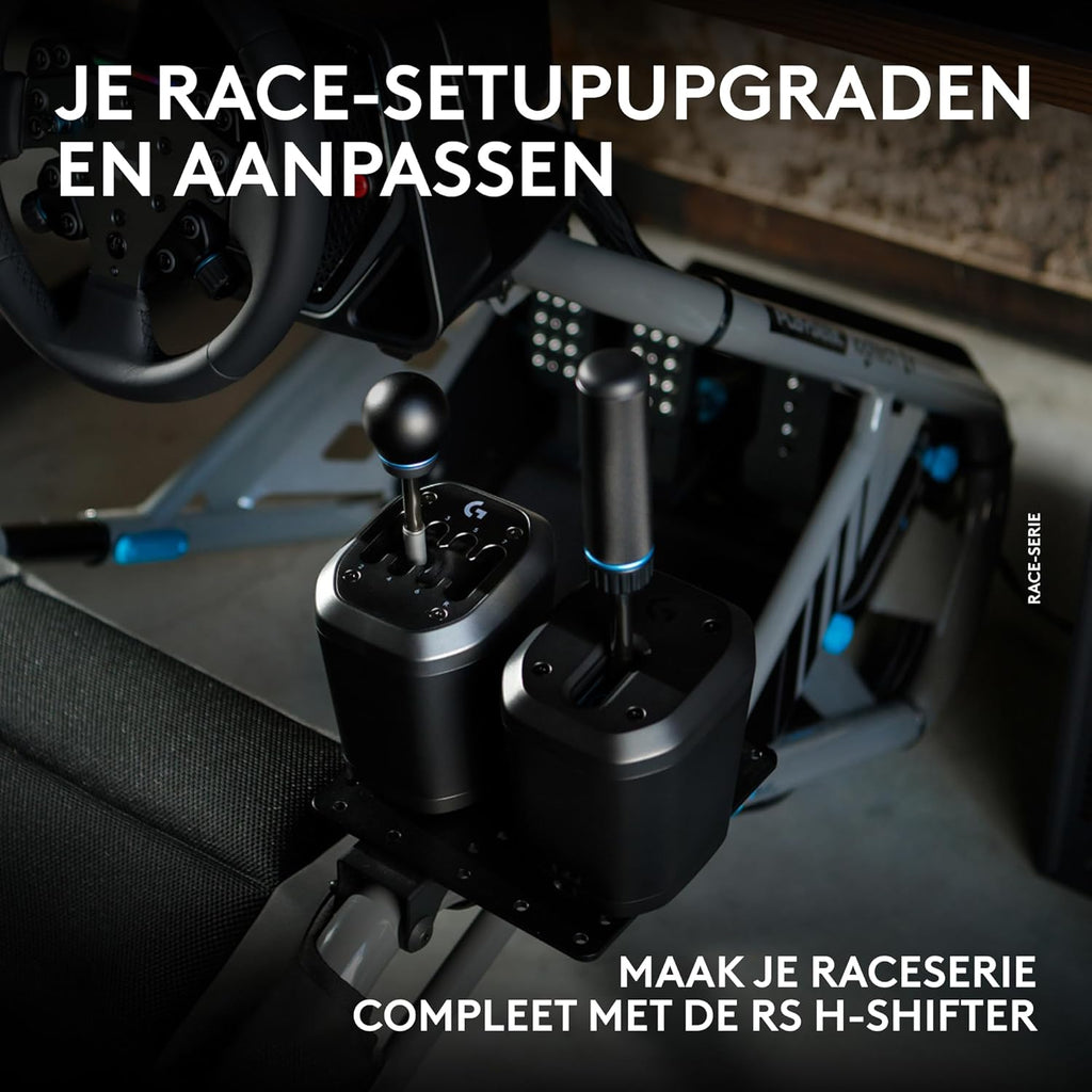 Logitech G RS H-SHIFTER - Levier de vitesses de simulation de course compatible avec les bases de volant de course PRO et RS50 pour consoles PlayStation 5, PS4, Xbox-Series X|S, Xbox-One et PC - Noir