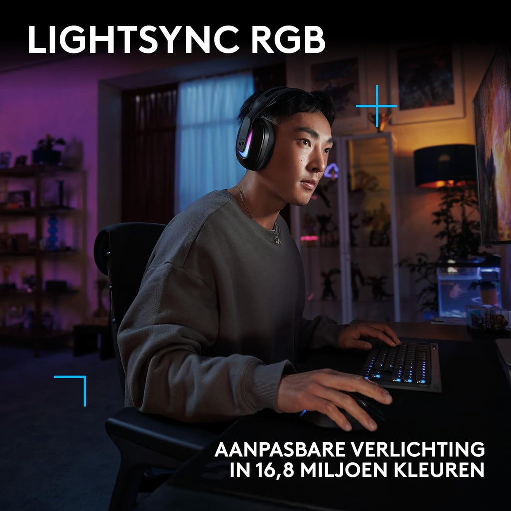 Logitech G G515 LIGHTSPEED TKL Laag profiel draadloos gamingtoetsenbord, LIGHTSYNC RGB, Thin Tenkeyless-ontwerp, PBT toetskappen, tactiele mechanische schakelaars, US International QWERTY - Zwart