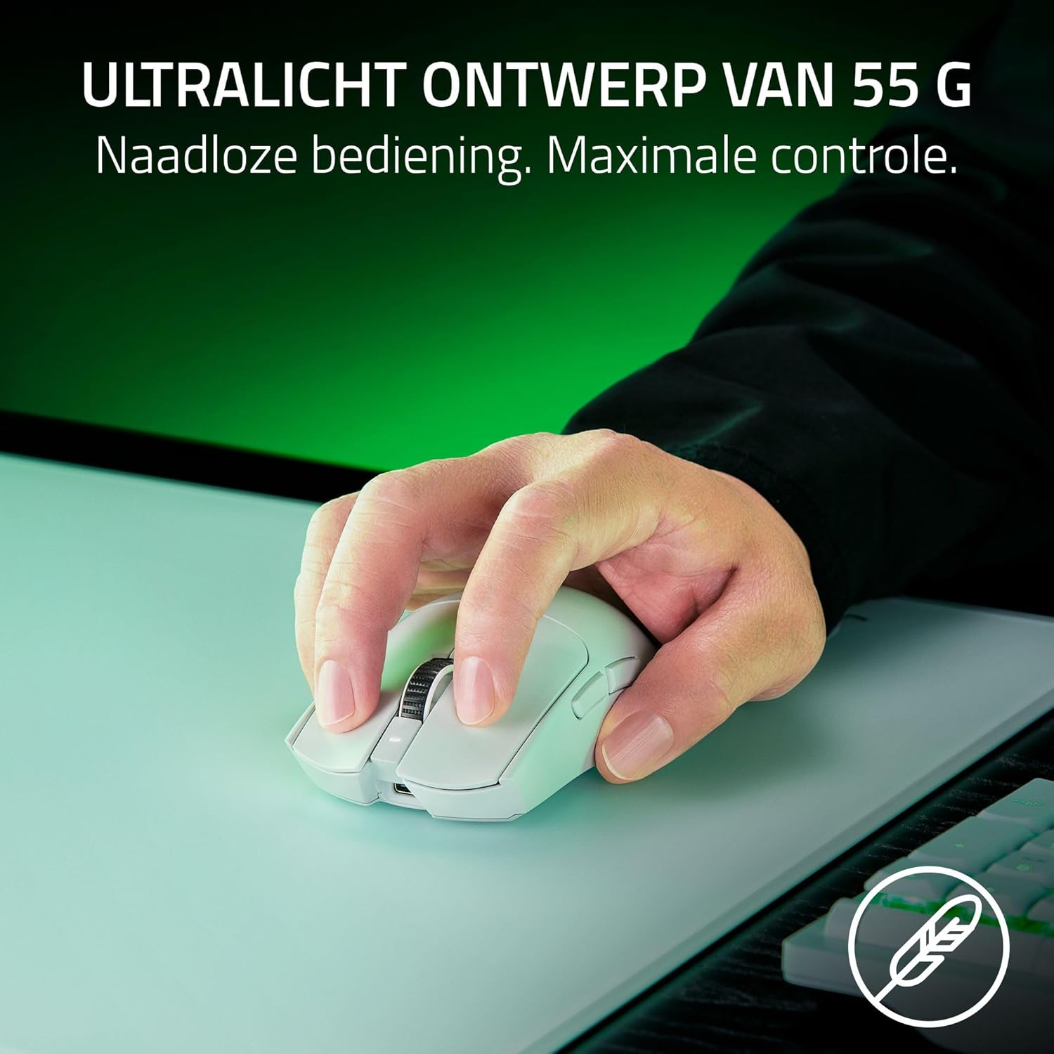 Razer Viper V3 Pro - Ultralichte draadloze Esports Gaming-muis (8K Hz HyperPolling, lichtgewicht van 54 gram, Focus Pro Sensor 35K DPI, draadloze HyperSpeed, batterijlevensduur van 95 uur) Zwart