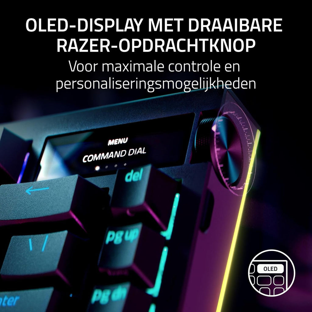 Razer BlackWidow V4 - Mechanisch gaming toetsenbord met Chroma RGB (Mechanische Razer gele schakelaars, 6 speciale macro toetsen, Doubleshot ABS keycaps) QWERTY US Layout | Zwart