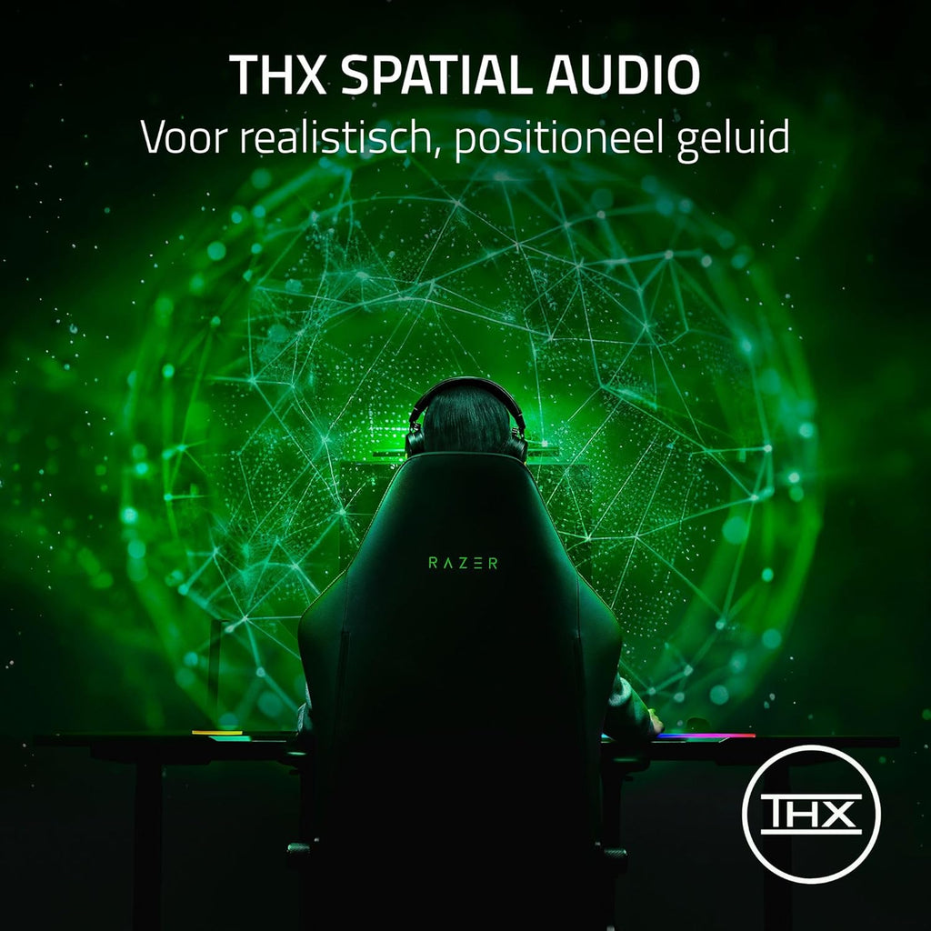 Razer Kraken V4 - Draadloze Gaming Headset (3 Modes Connectiviteit, TriForce 40mm Drivers, 9-Zone RGB Earcup Verlichting, Mix & Volume aanpassingen, THX Spatial Audio) Zwart