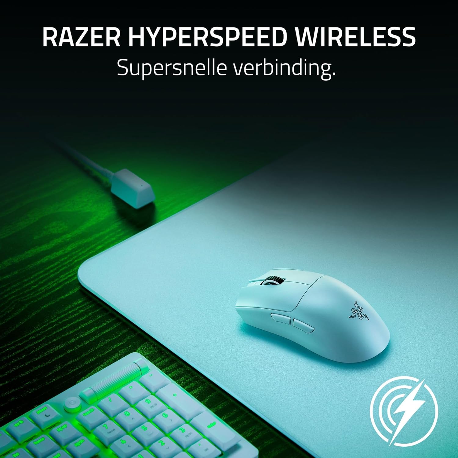 Razer Viper V3 Pro - Ultralichte draadloze Esports Gaming-muis (8K Hz HyperPolling, lichtgewicht van 54 gram, Focus Pro Sensor 35K DPI, draadloze HyperSpeed, batterijlevensduur van 95 uur) Zwart