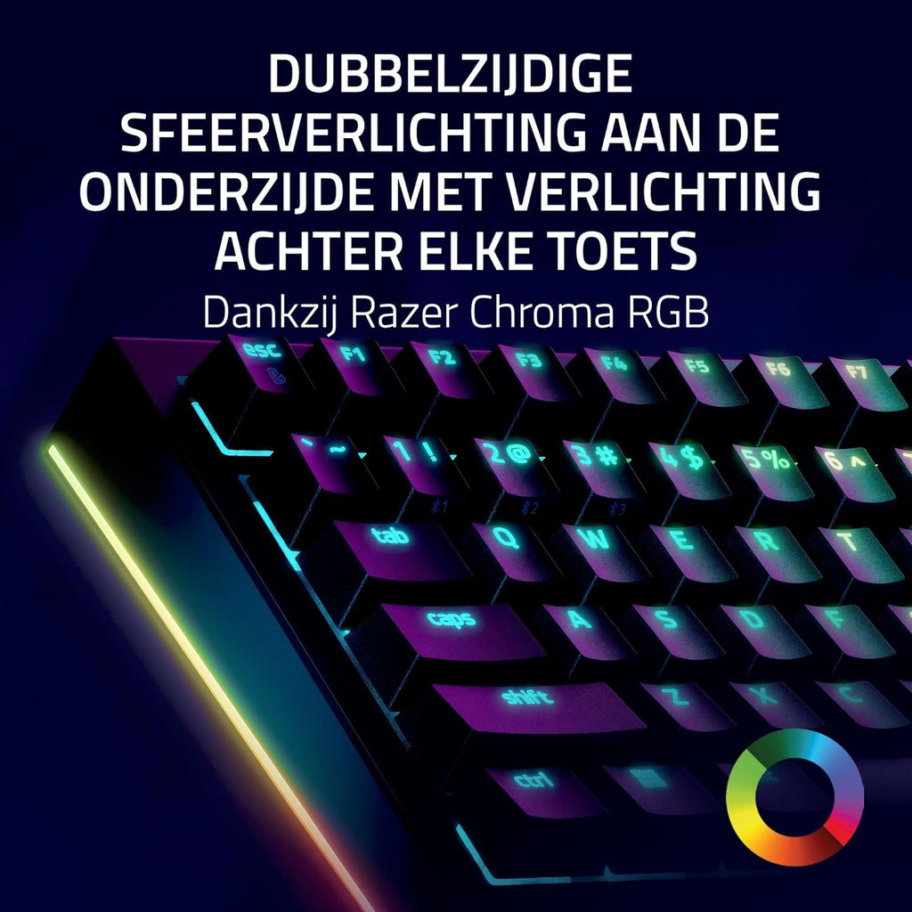 Razer BlackWidow V4 - Mechanisch gaming toetsenbord met Chroma RGB (Mechanische Razer gele schakelaars, 6 speciale macro toetsen, Doubleshot ABS keycaps) QWERTY US Layout | Zwart