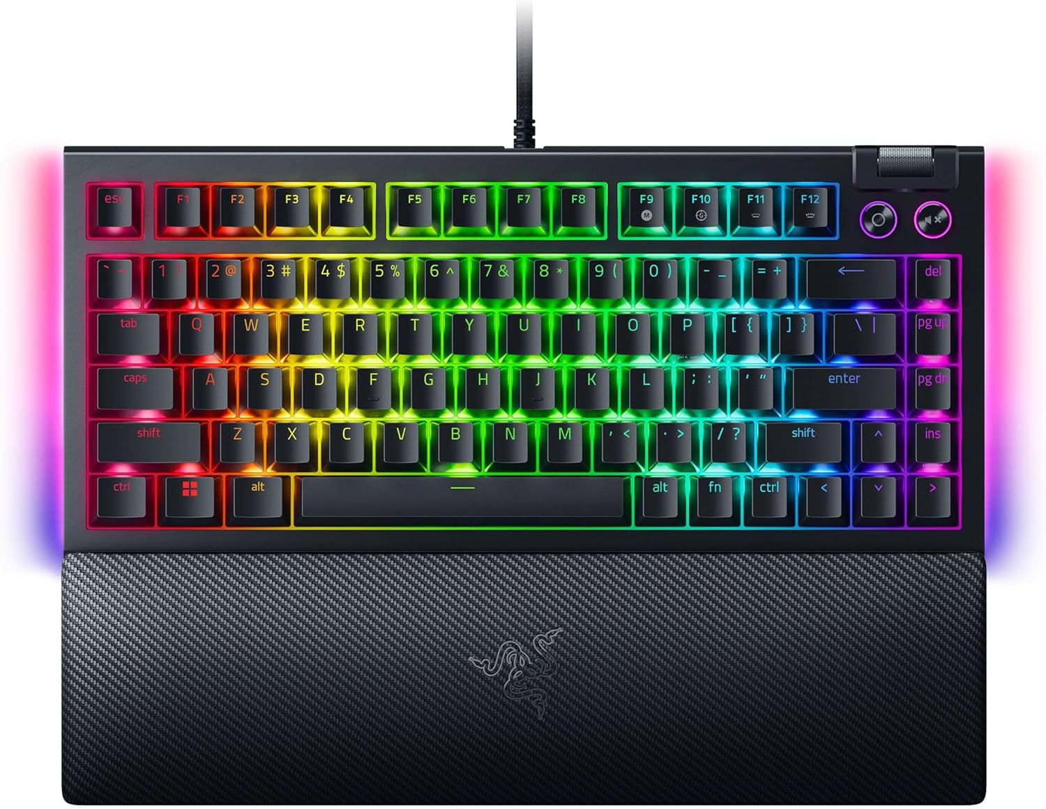 Razer BlackWidow V4 - Mechanisch gaming toetsenbord met Chroma RGB (Mechanische Razer gele schakelaars, 6 speciale macro toetsen, Doubleshot ABS keycaps) QWERTY US Layout | Zwart