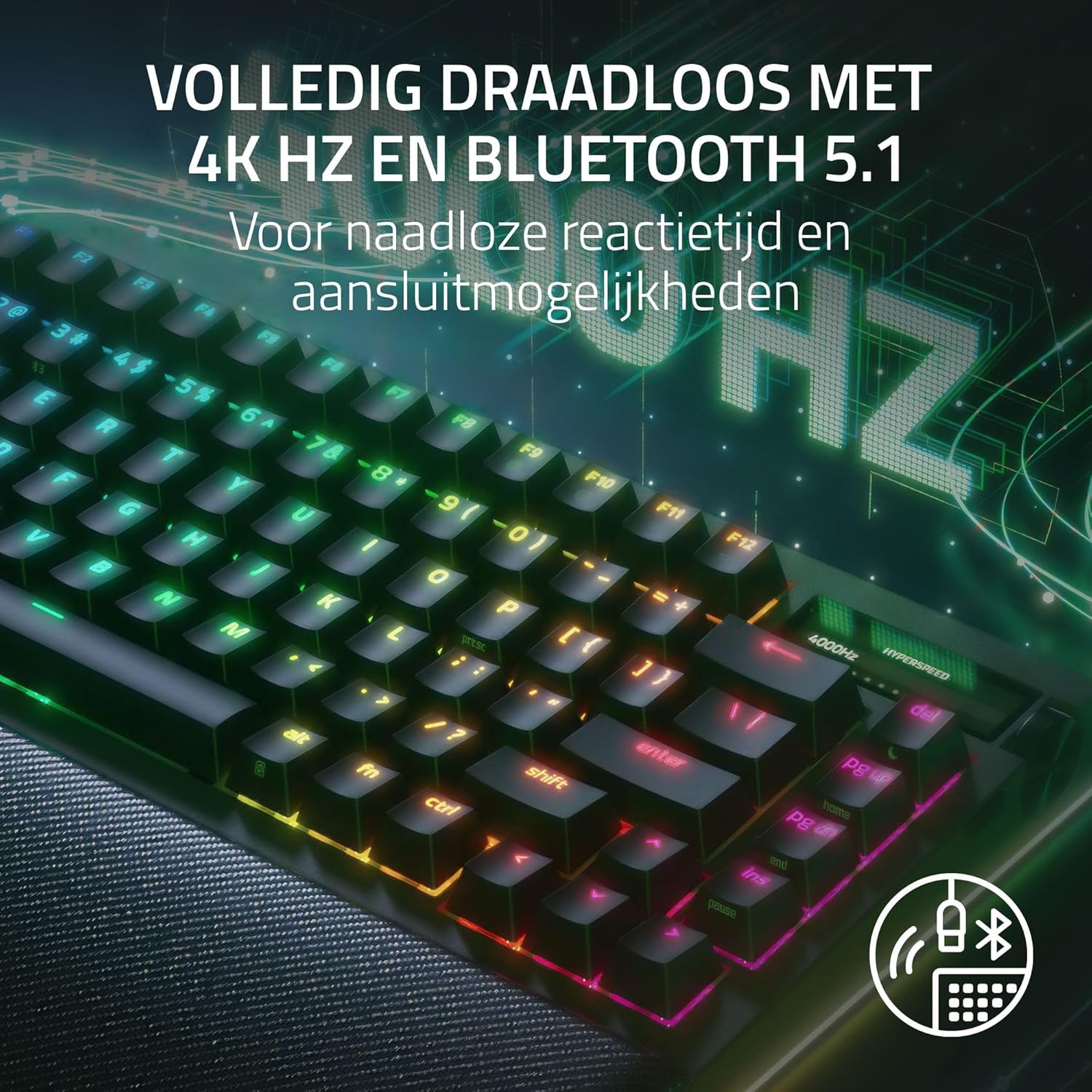 Razer BlackWidow V4 - Mechanisch gaming toetsenbord met Chroma RGB (Mechanische Razer gele schakelaars, 6 speciale macro toetsen, Doubleshot ABS keycaps) QWERTY US Layout | Zwart