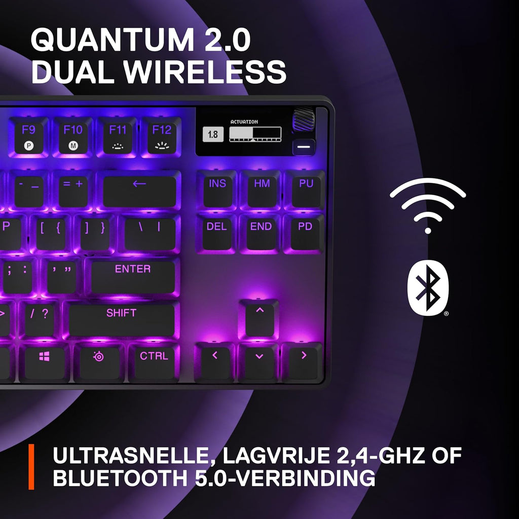SteelSeries Apex Pro Mini Gen 3 OmniPoint 3.0 HyperMagnetic-schakelaars - Verstelbare activering - Rapid Trigger - Presets voor games - Protection Mode - Rapid Tap/SOCD - RGB - PBT-keycaps - UK QWERTY