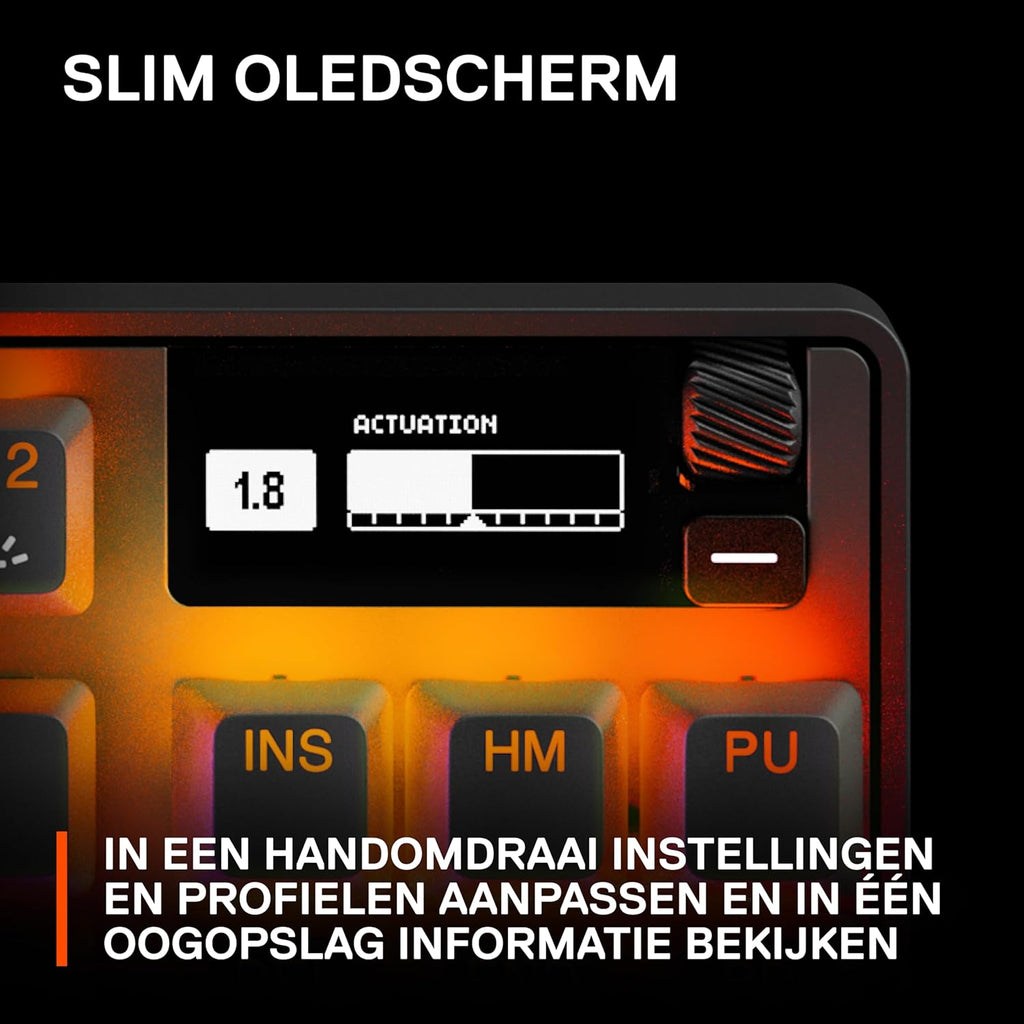 SteelSeries Apex Pro Mini Gen 3 OmniPoint 3.0 HyperMagnetic-schakelaars - Verstelbare activering - Rapid Trigger - Presets voor games - Protection Mode - Rapid Tap/SOCD - RGB - PBT-keycaps - UK QWERTY