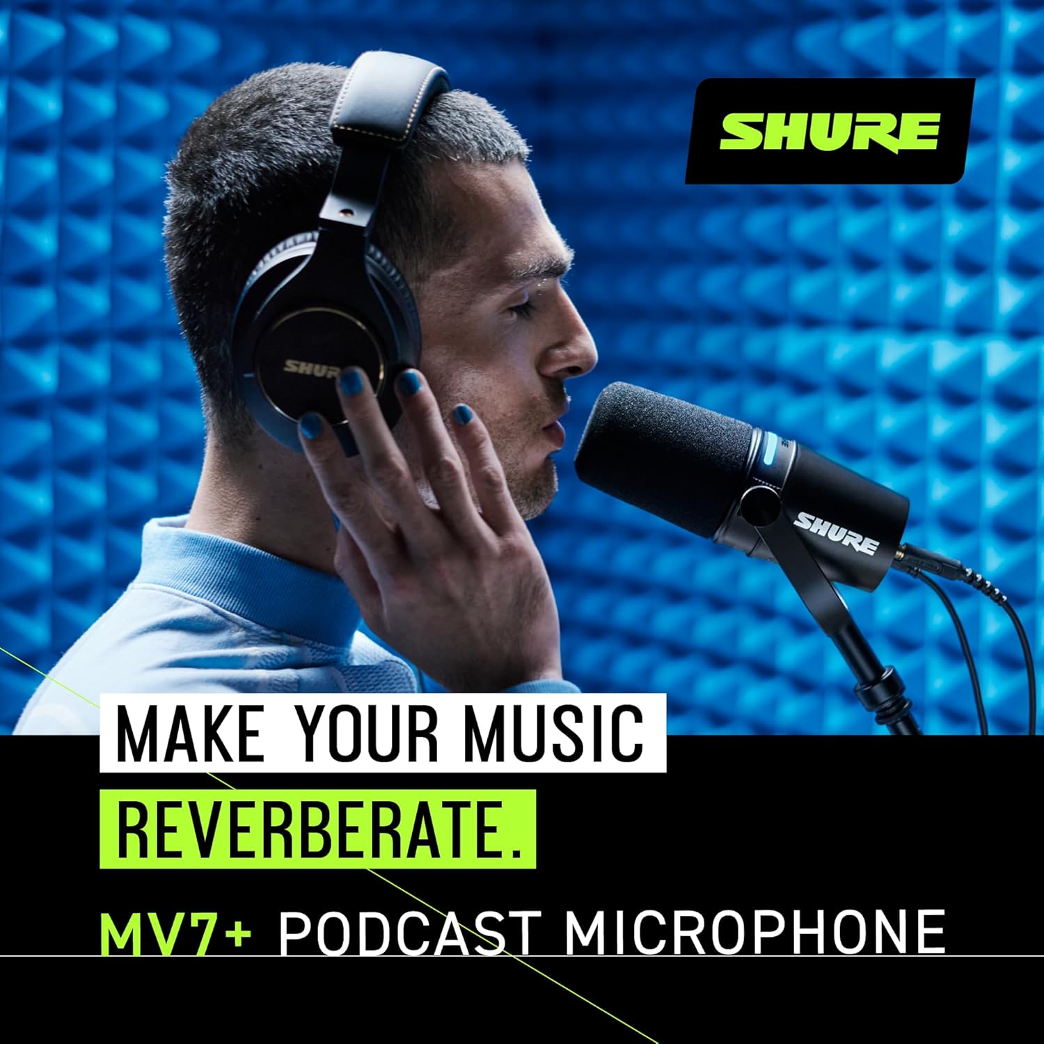 Shure MV7i Slimme Podcast Microfoon + Ingebouwde Audio Interface