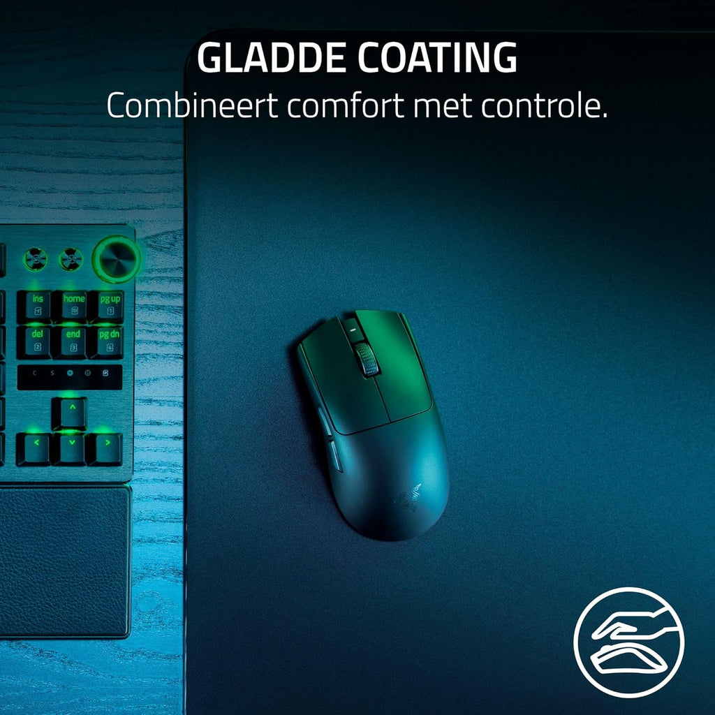 Razer Viper V3 Pro - Ultralichte draadloze Esports Gaming-muis (8K Hz HyperPolling, lichtgewicht van 54 gram, Focus Pro Sensor 35K DPI, draadloze HyperSpeed, batterijlevensduur van 95 uur) Zwart