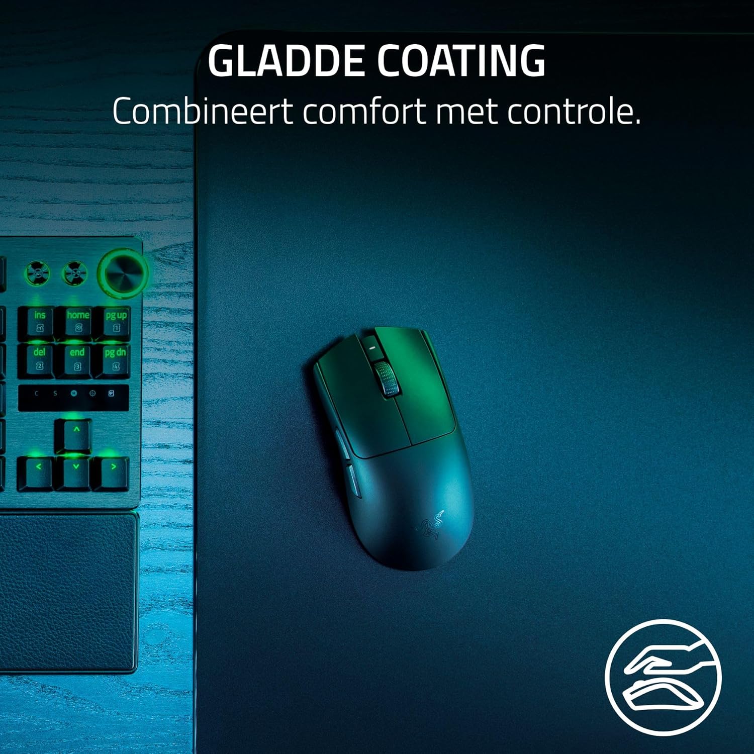 Razer Viper V3 Pro - Ultralichte draadloze Esports Gaming-muis (8K Hz HyperPolling, lichtgewicht van 54 gram, Focus Pro Sensor 35K DPI, draadloze HyperSpeed, batterijlevensduur van 95 uur) Zwart