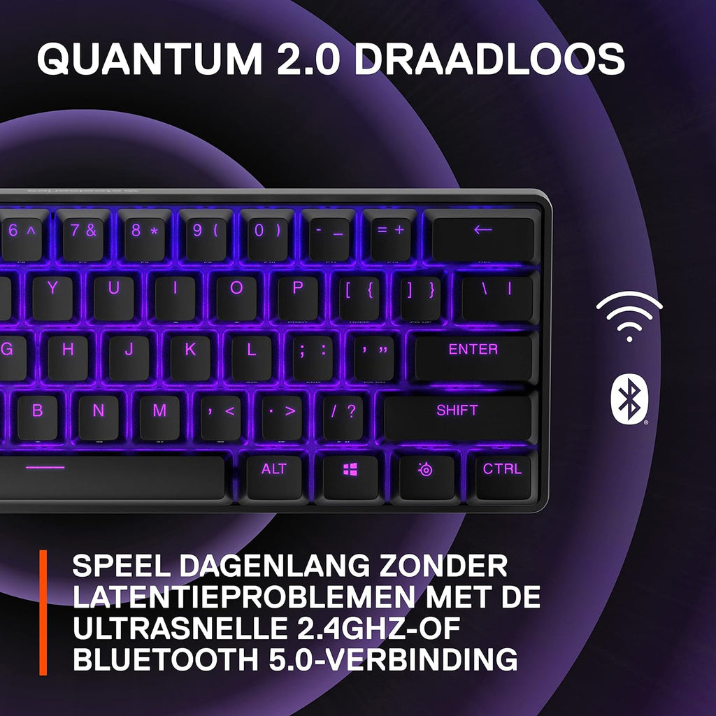 SteelSeries Apex Pro Mini Gen 3 OmniPoint 3.0 HyperMagnetic-schakelaars - Verstelbare activering - Rapid Trigger - Presets voor games - Protection Mode - Rapid Tap/SOCD - RGB - PBT-keycaps - UK QWERTY