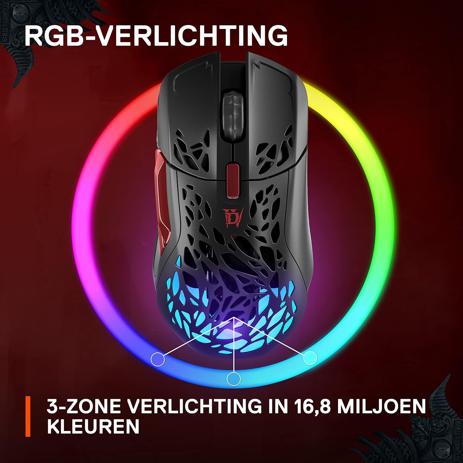SteelSeries Aerox 3 - Geperforeerde RGB-gamingmuis - Ultralicht waterbestendig ontwerp - 8,500 DPI TrueMove Core optische sensor - Snow