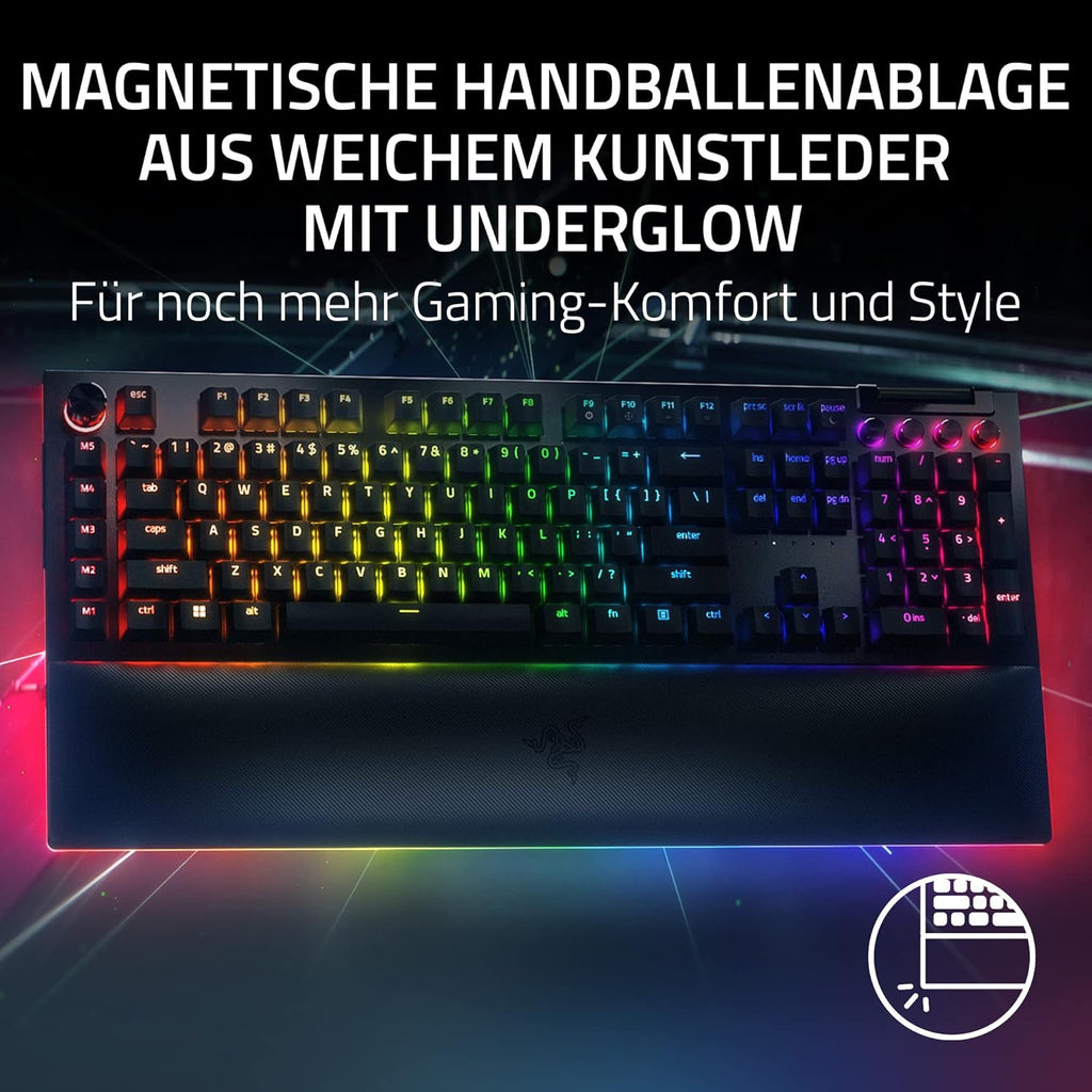 Razer BlackWidow V4 - Mechanisch gaming toetsenbord met Chroma RGB (Mechanische Razer gele schakelaars, 6 speciale macro toetsen, Doubleshot ABS keycaps) QWERTY US Layout | Zwart