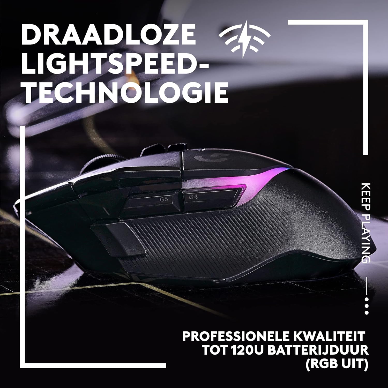 Logitech G502 X Bedrade Gamingmuis - LIGHTFORCE hybride, optisch-mechanische, primaire schakelaars, HERO 25K gaming sensor, voor PC - MacOS/Windows - Zwart