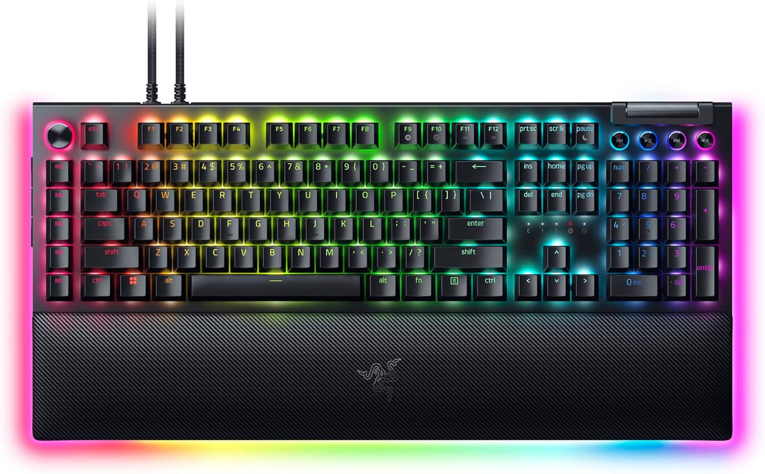 Razer BlackWidow V4 - Mechanisch gaming toetsenbord met Chroma RGB (Mechanische Razer gele schakelaars, 6 speciale macro toetsen, Doubleshot ABS keycaps) QWERTY US Layout | Zwart