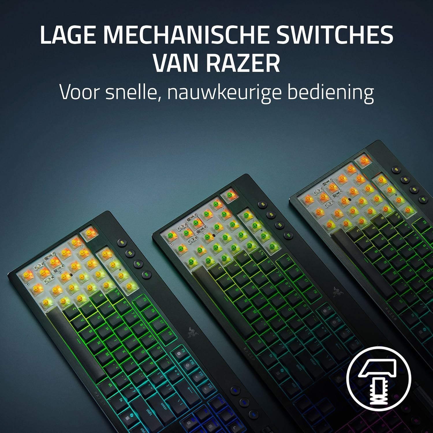 Razer BlackWidow V4 - Mechanisch gaming toetsenbord met Chroma RGB (Mechanische Razer gele schakelaars, 6 speciale macro toetsen, Doubleshot ABS keycaps) QWERTY US Layout | Zwart