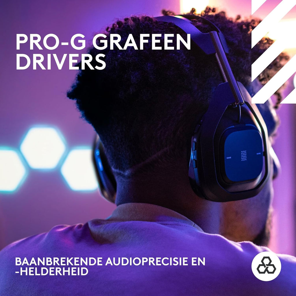 Logitech G Astro A50 X LIGHTSPEED trådlöst spelheadset + batteriladdare, PRO-G GRAPHENE, PLAYSYNC för Xbox Series X|S + PS5 + PC/Mac, Nintendo Switch 2, Bluetooth, HDMI 2.1 Passthru - Vit