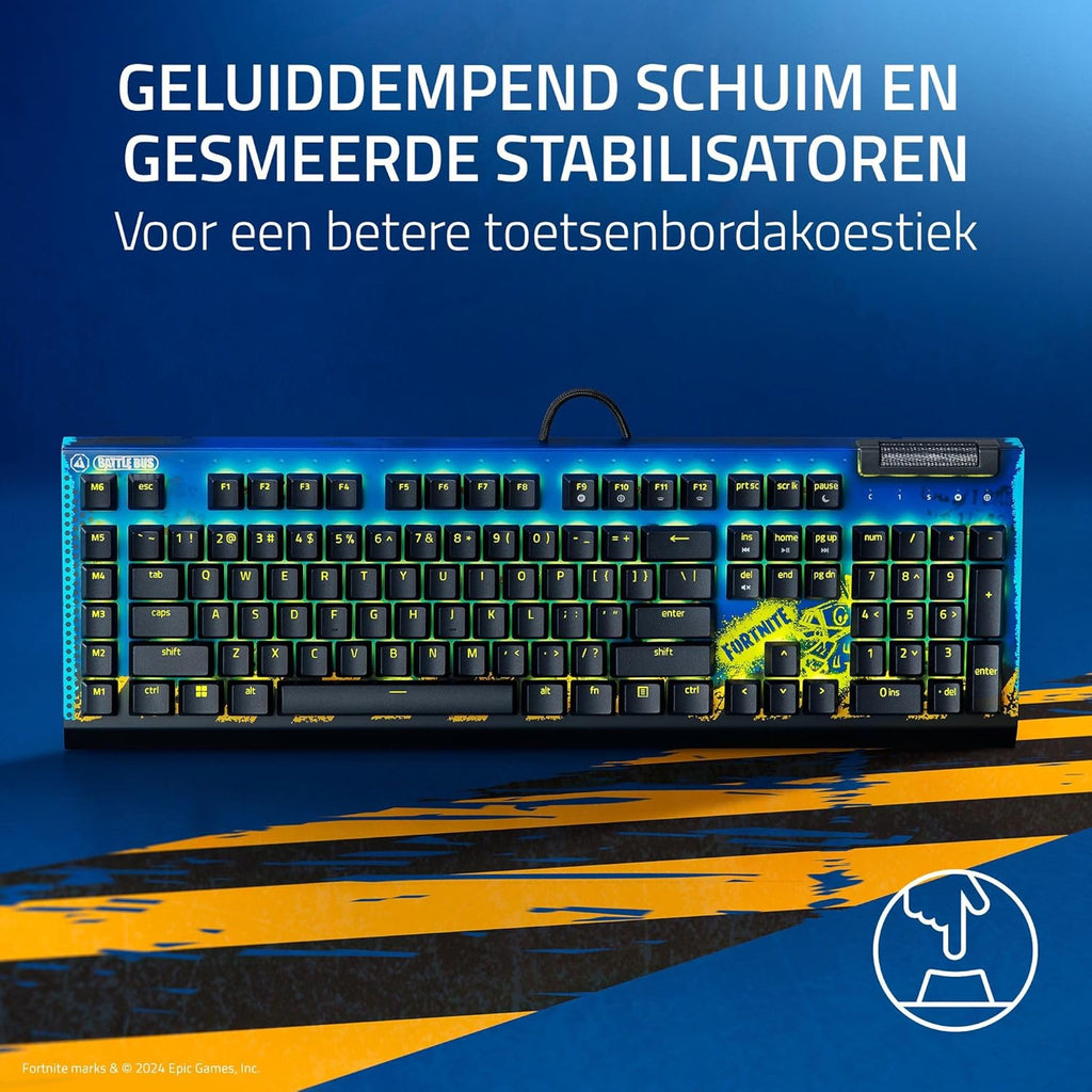 Razer BlackWidow V4 - Mechanisch gaming toetsenbord met Chroma RGB (Mechanische Razer gele schakelaars, 6 speciale macro toetsen, Doubleshot ABS keycaps) QWERTY US Layout | Zwart