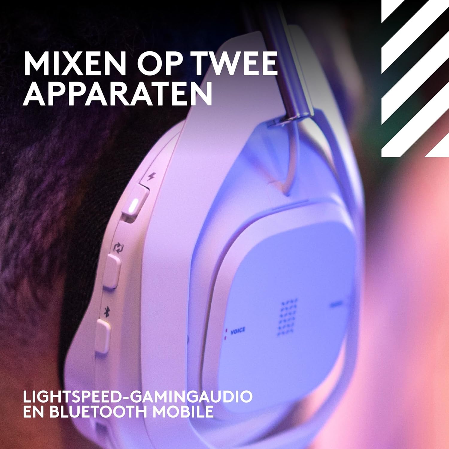 Logitech G Astro A50 X LIGHTSPEED trådlöst spelheadset + batteriladdare, PRO-G GRAPHENE, PLAYSYNC för Xbox Series X|S + PS5 + PC/Mac, Nintendo Switch 2, Bluetooth, HDMI 2.1 Passthru - Vit