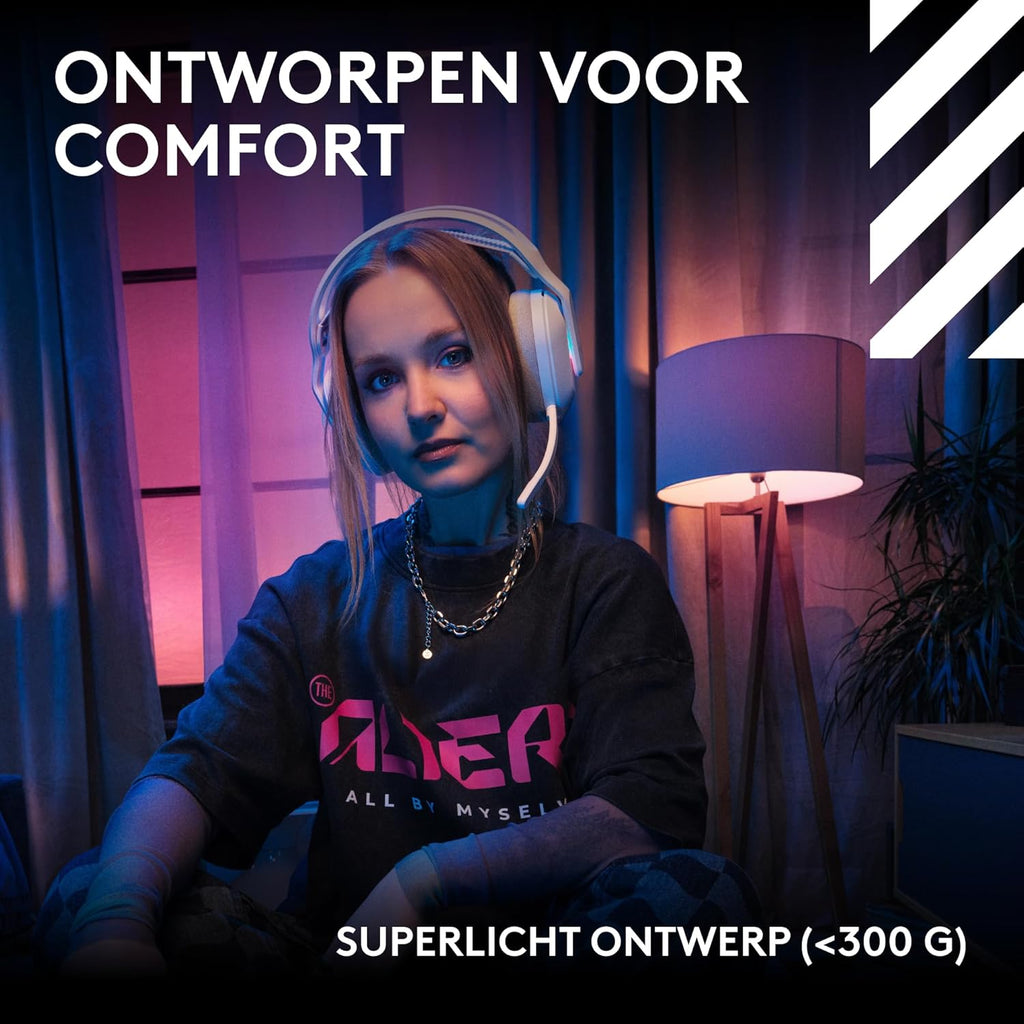 Logitech G Astro A50 X LIGHTSPEED trådlöst spelheadset + batteriladdare, PRO-G GRAPHENE, PLAYSYNC för Xbox Series X|S + PS5 + PC/Mac, Nintendo Switch 2, Bluetooth, HDMI 2.1 Passthru - Vit