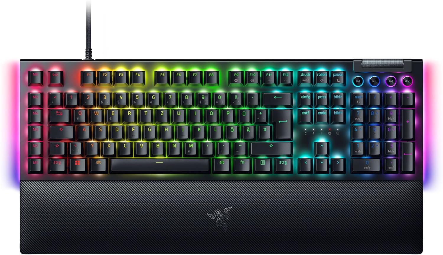 Razer BlackWidow V4 - Mechanisch gaming toetsenbord met Chroma RGB (Mechanische Razer gele schakelaars, 6 speciale macro toetsen, Doubleshot ABS keycaps) QWERTY US Layout | Zwart