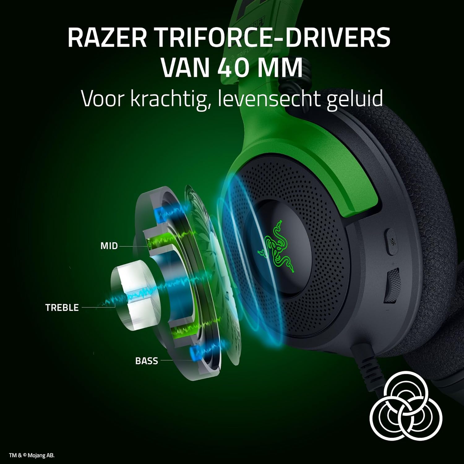 Razer Kraken V4 - Draadloze Gaming Headset (3 Modes Connectiviteit, TriForce 40mm Drivers, 9-Zone RGB Earcup Verlichting, Mix & Volume aanpassingen, THX Spatial Audio) Zwart