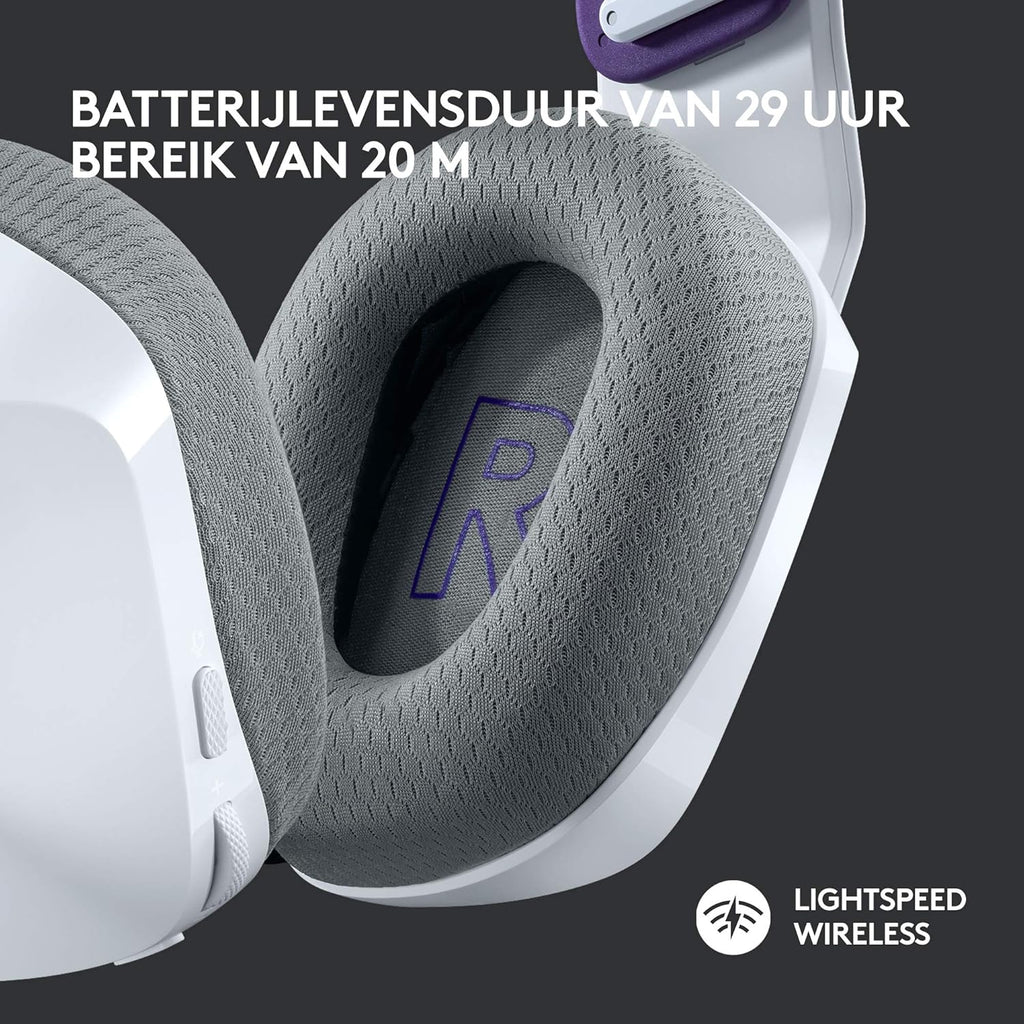 Logitech G522 LIGHTSPEED draadloze gaming headset, LIGHTSYNC RGB, microfoon en geavanceerde gesynchroniseerde audio, drievoudige connectiviteit - LIGHTSPEED, Bluetooth, USB-A naar USB-C voor pc -Zwart