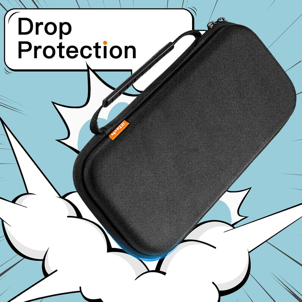 JETech Dragen Case voor Nintendo Switch 2 (2025) 7,9 Inch, Draagbare Reistas met Harde Schaal met 10 Gamekaartsleuven en Accessoires Zakje, Lichtgewicht Krasbestendige Bescherming (Zwart)
