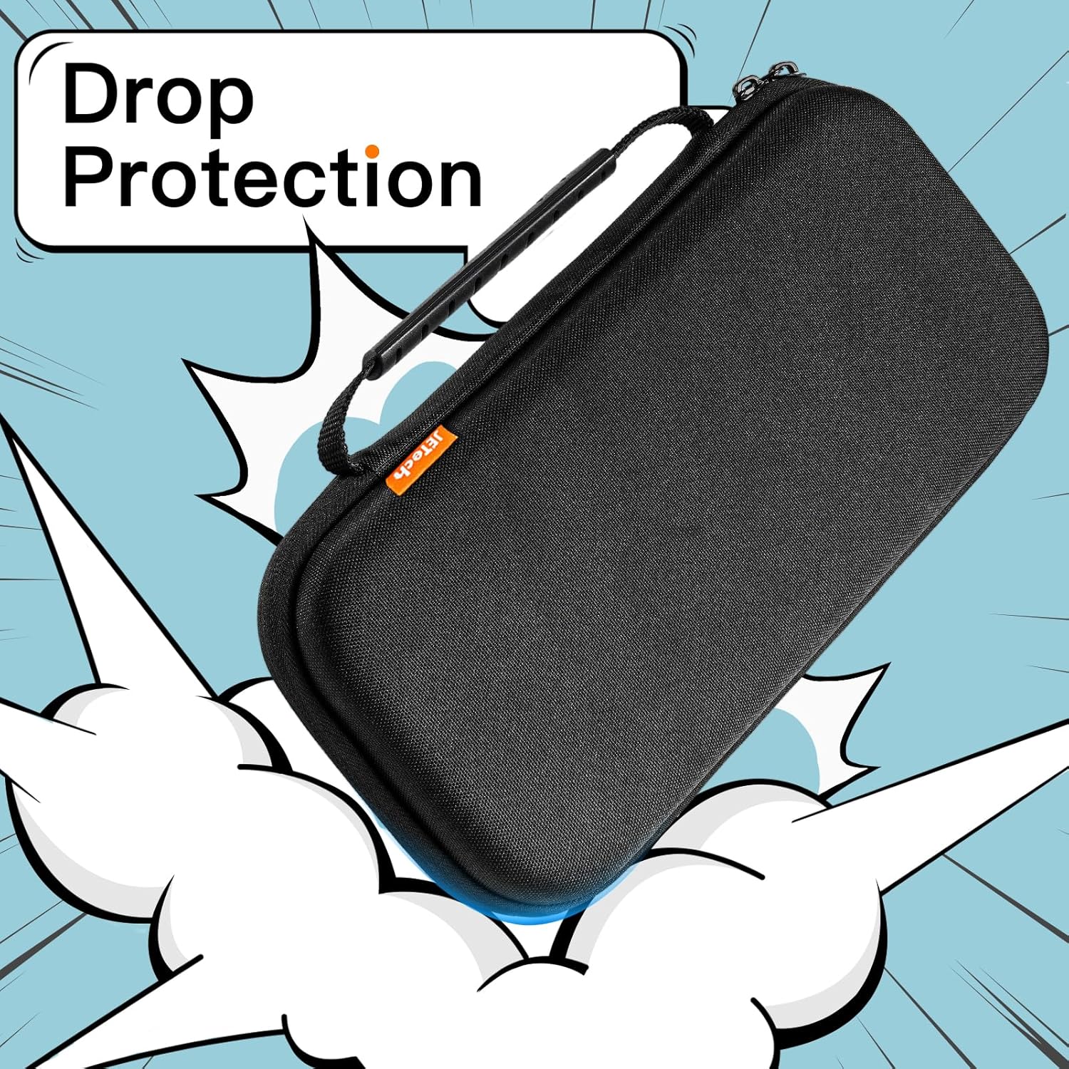 JETech Dragen Case voor Nintendo Switch 2 (2025) 7,9 Inch, Draagbare Reistas met Harde Schaal met 10 Gamekaartsleuven en Accessoires Zakje, Lichtgewicht Krasbestendige Bescherming (Zwart)