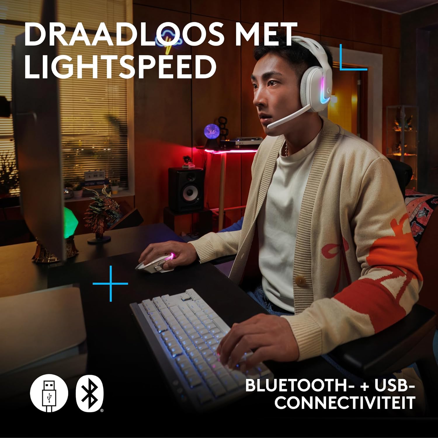 Logitech G G515 LIGHTSPEED TKL Laag profiel draadloos gamingtoetsenbord, LIGHTSYNC RGB, Thin Tenkeyless-ontwerp, PBT toetskappen, tactiele mechanische schakelaars, US International QWERTY - Zwart