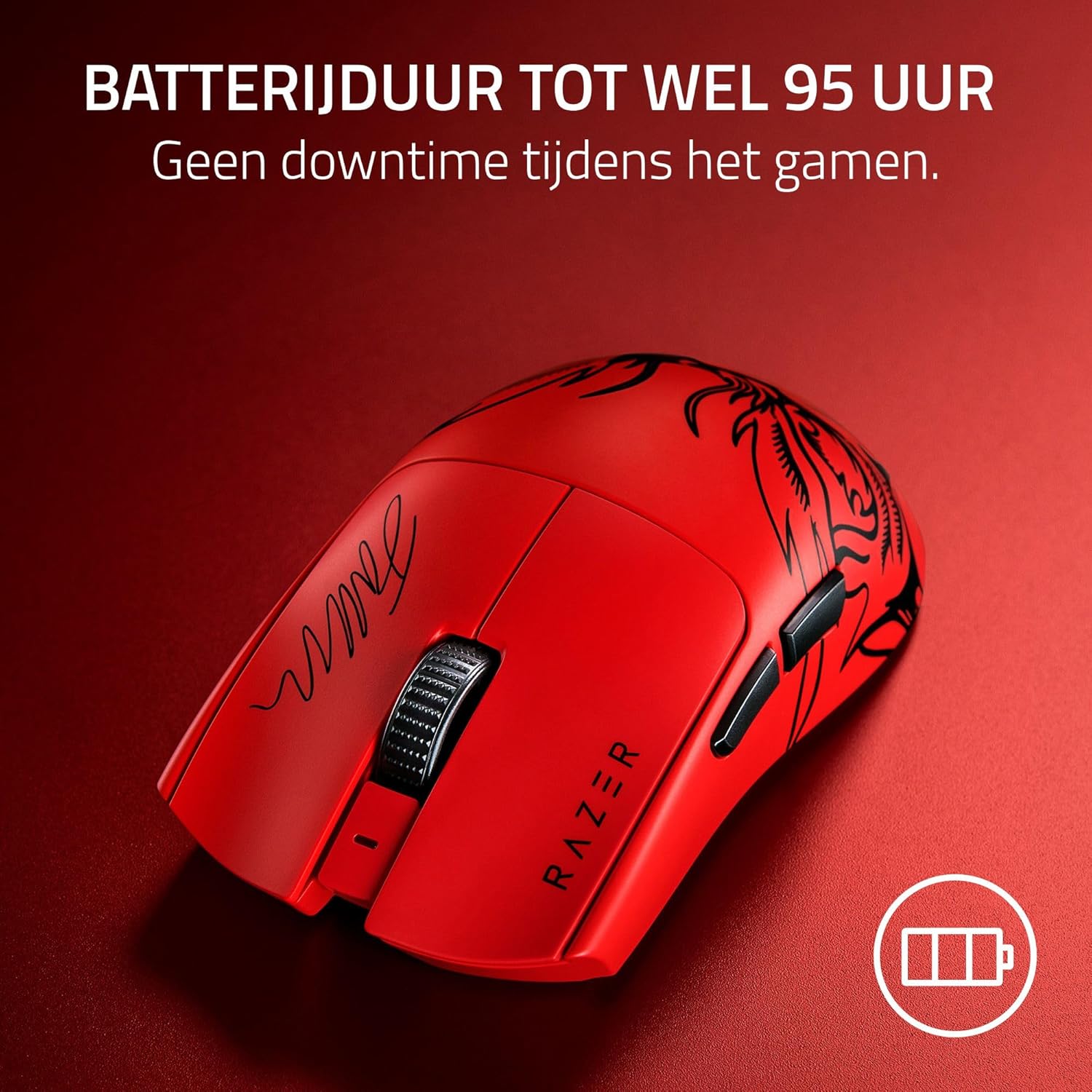 Razer Viper V3 Pro - Ultralichte draadloze Esports Gaming-muis (8K Hz HyperPolling, lichtgewicht van 54 gram, Focus Pro Sensor 35K DPI, draadloze HyperSpeed, batterijlevensduur van 95 uur) Zwart