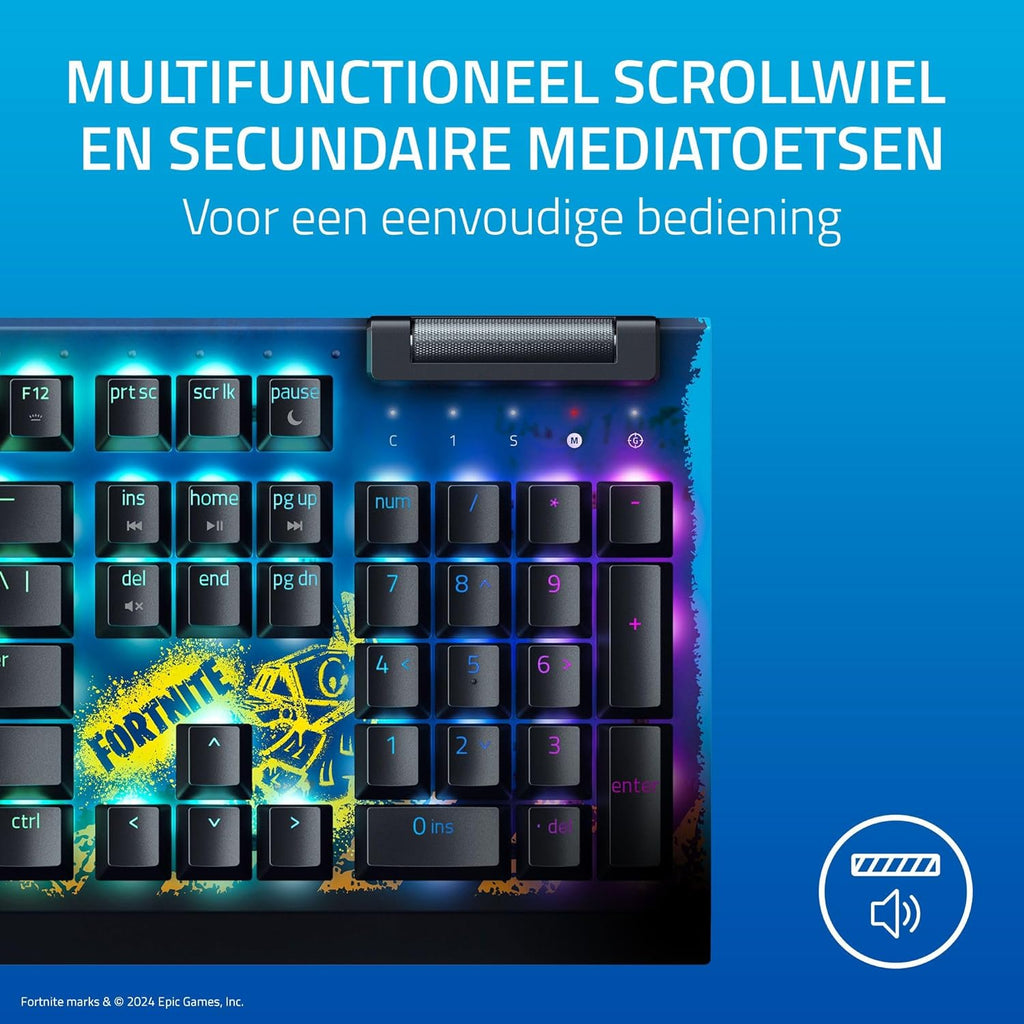Razer BlackWidow V4 - Mechanisch gaming toetsenbord met Chroma RGB (Mechanische Razer gele schakelaars, 6 speciale macro toetsen, Doubleshot ABS keycaps) QWERTY US Layout | Zwart