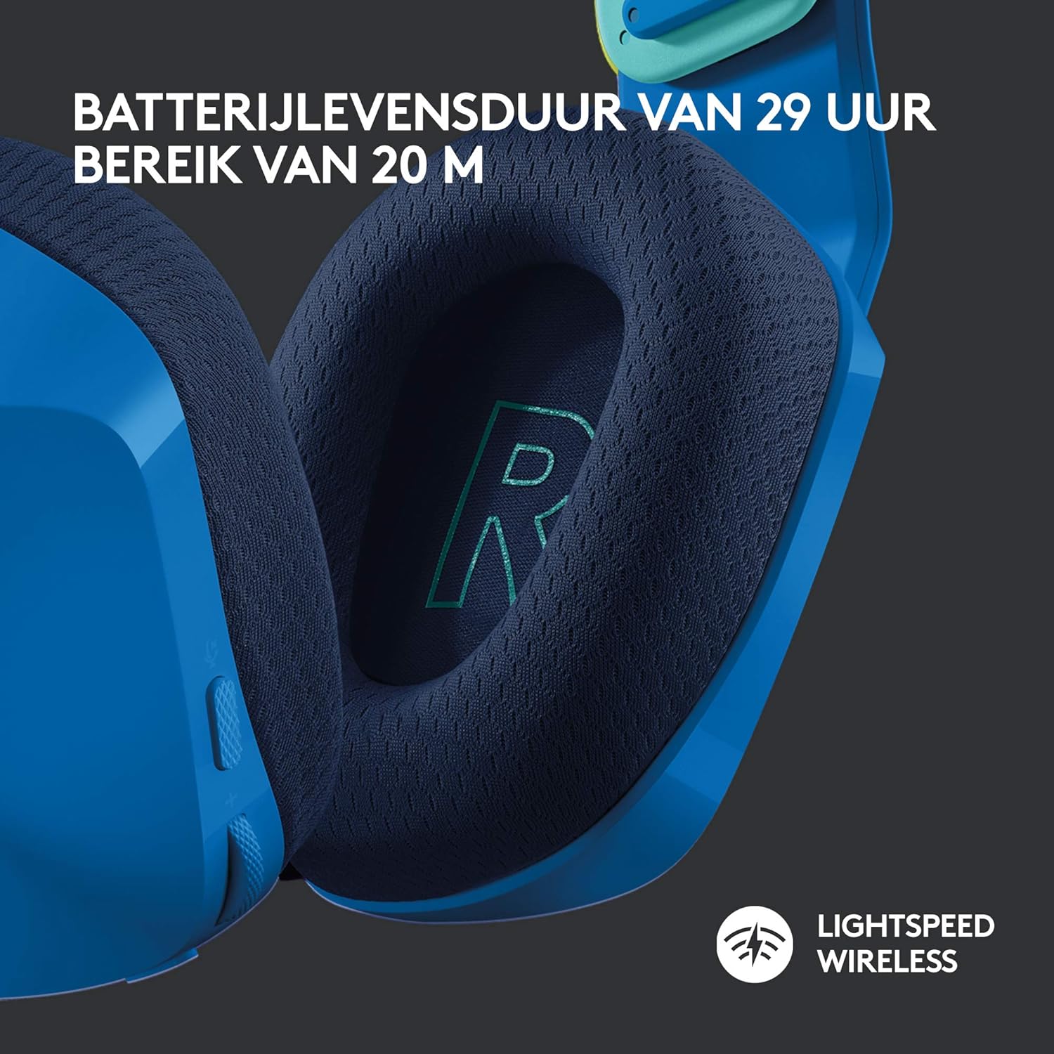 Logitech G522 LIGHTSPEED draadloze gaming headset, LIGHTSYNC RGB, microfoon en geavanceerde gesynchroniseerde audio, drievoudige connectiviteit - LIGHTSPEED, Bluetooth, USB-A naar USB-C voor pc -Zwart