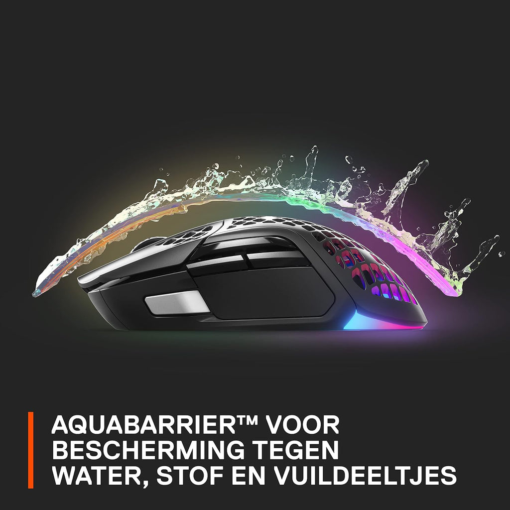 SteelSeries Aerox 3 - Geperforeerde RGB-gamingmuis - Ultralicht waterbestendig ontwerp - 8,500 DPI TrueMove Core optische sensor - Snow