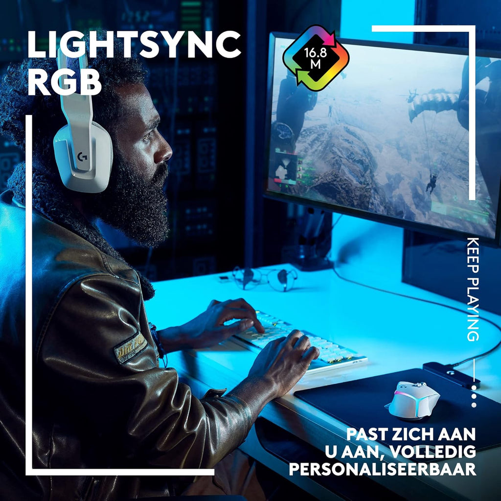 Logitech G502 X Bedrade Gamingmuis - LIGHTFORCE hybride, optisch-mechanische, primaire schakelaars, HERO 25K gaming sensor, voor PC - MacOS/Windows - Zwart