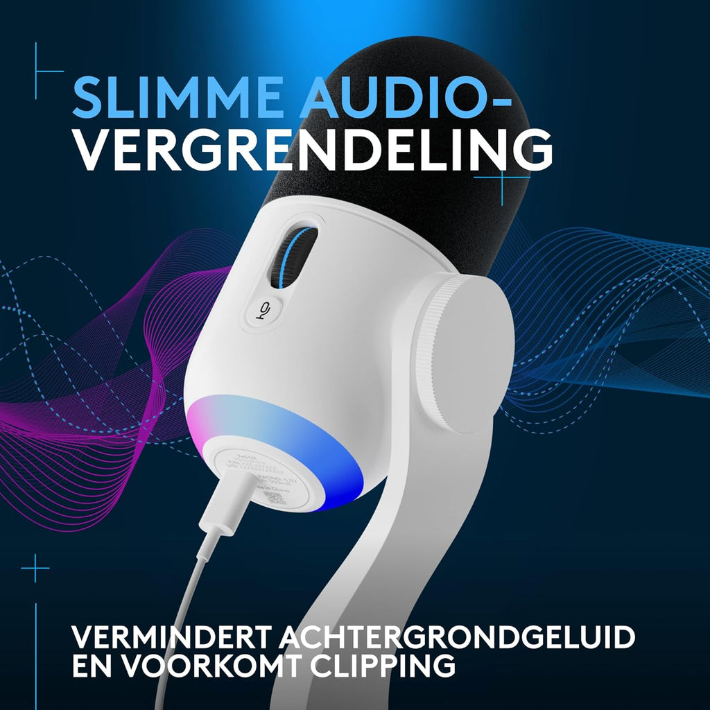 Logitech G Yeti GX Dynamic RGB-gamingmicrofoon met LIGHTSYNC, USB-microfoon voor streamen, supercardioïde, plug-and-play met USB voor pc/Mac - Zwart