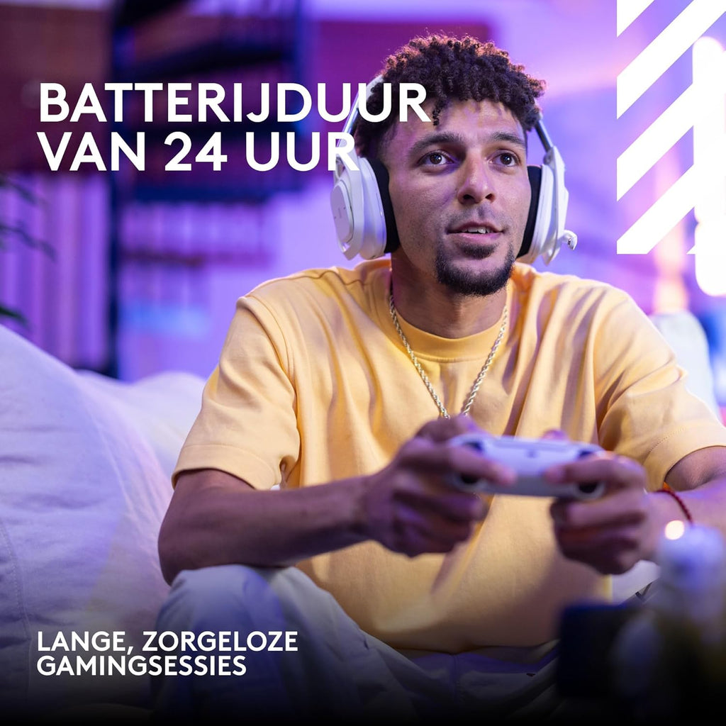 Logitech G Astro A50 X LIGHTSPEED trådlöst spelheadset + batteriladdare, PRO-G GRAPHENE, PLAYSYNC för Xbox Series X|S + PS5 + PC/Mac, Nintendo Switch 2, Bluetooth, HDMI 2.1 Passthru - Vit