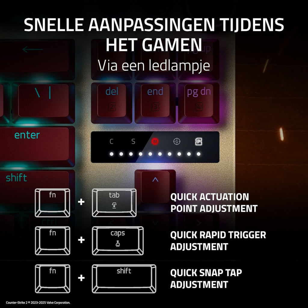 Razer Huntsman V3 Pro Tenkeyless Counter-Strike 2 Dragon Lore - Analogue optical TKL e-sports PC keyboard without numeric keypad - Snap Tap - Rapid Trigger - QWERTY US layout | Dragon Lore