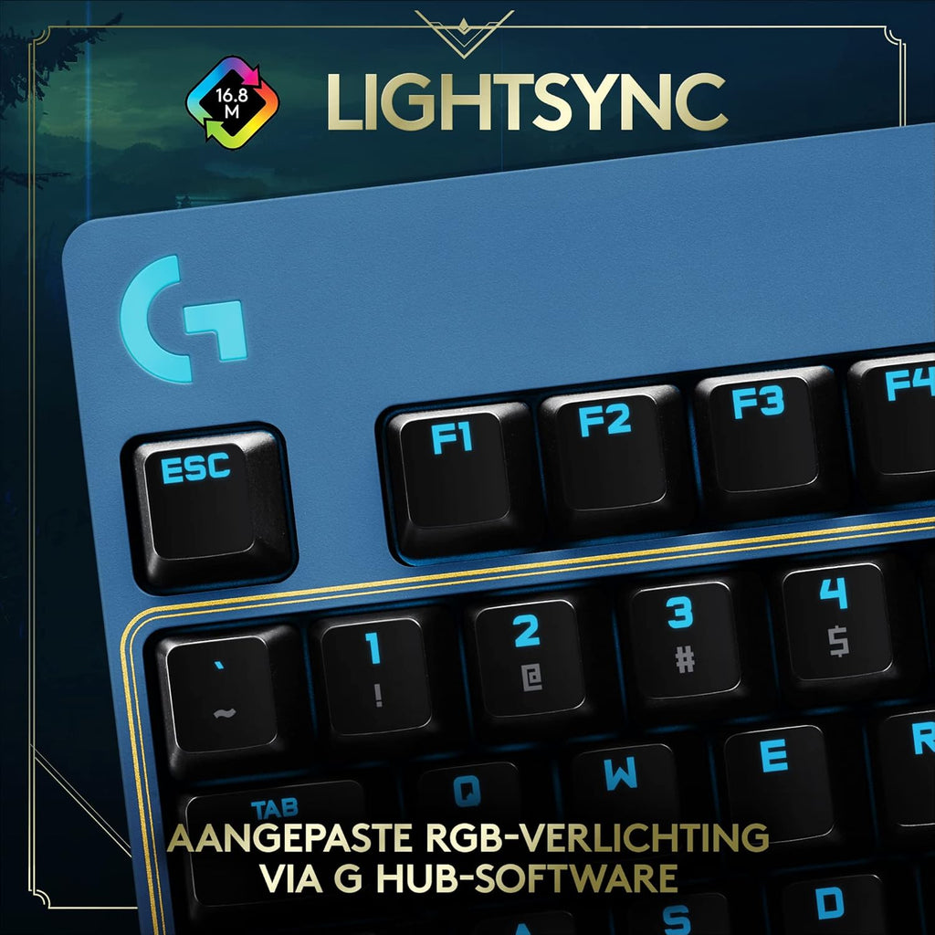 Logitech G Pro Mechanisch gaming-toetsenbord, League of Legends-editie, Scandinavisch landschap