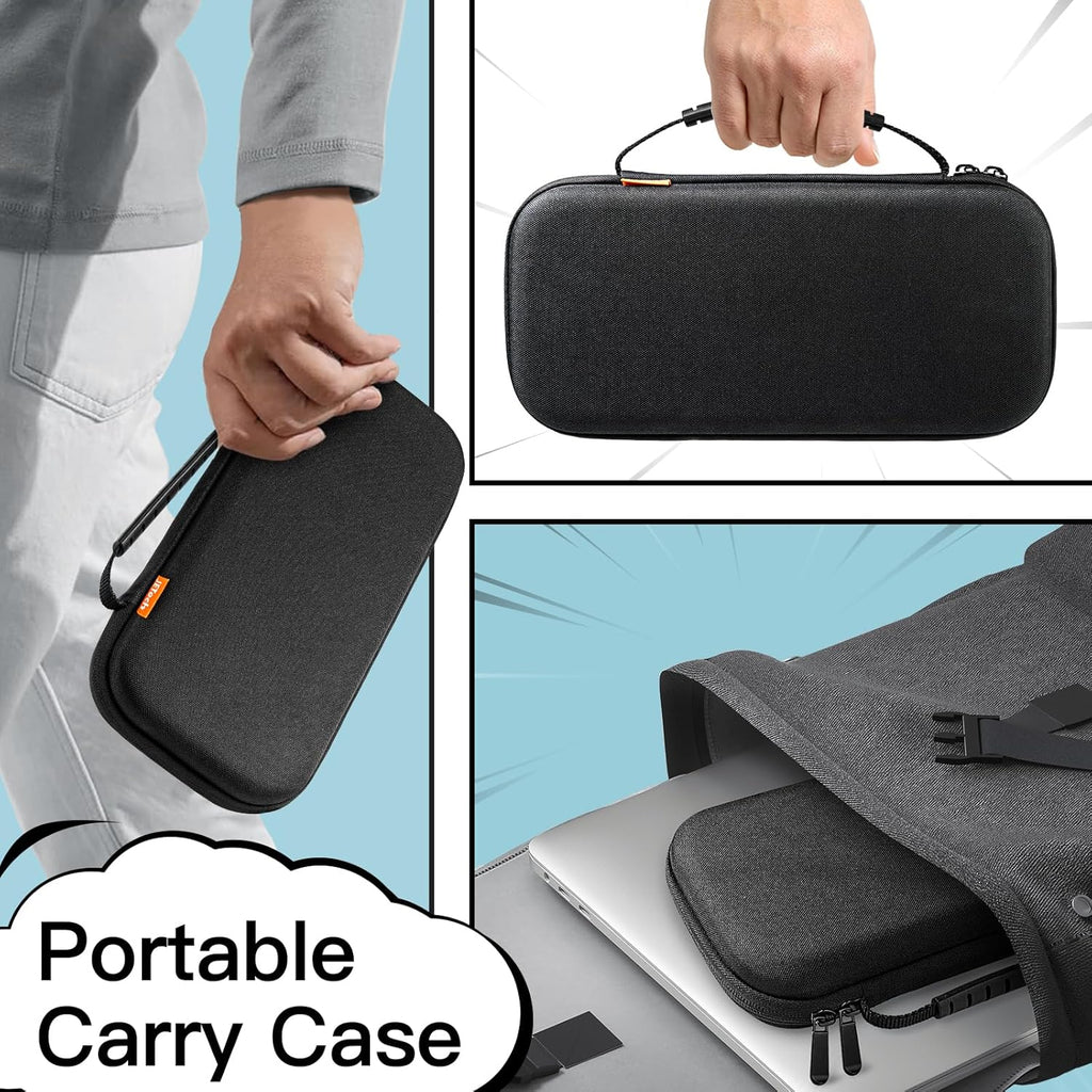 JETech Dragen Case voor Nintendo Switch 2 (2025) 7,9 Inch, Draagbare Reistas met Harde Schaal met 10 Gamekaartsleuven en Accessoires Zakje, Lichtgewicht Krasbestendige Bescherming (Zwart)