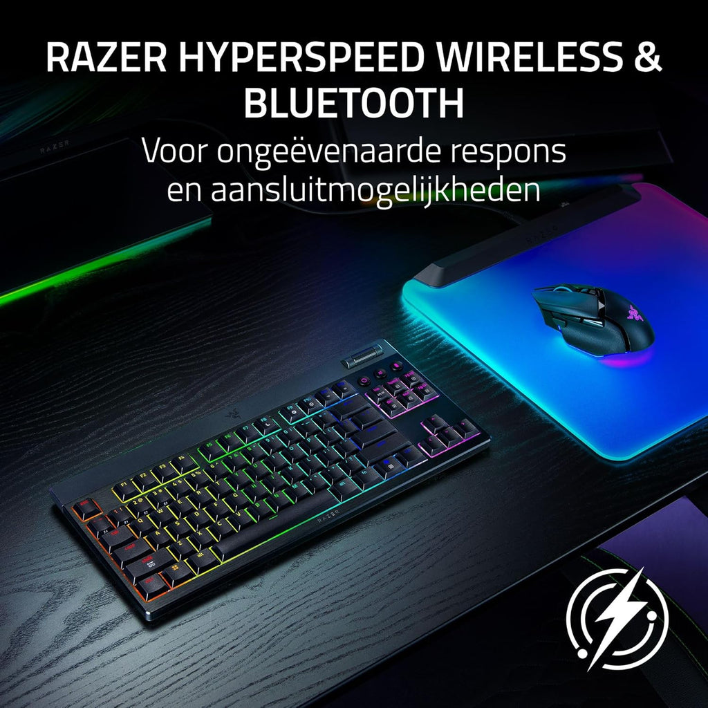Razer BlackWidow V4 - Mechanisch gaming toetsenbord met Chroma RGB (Mechanische Razer gele schakelaars, 6 speciale macro toetsen, Doubleshot ABS keycaps) QWERTY US Layout | Zwart
