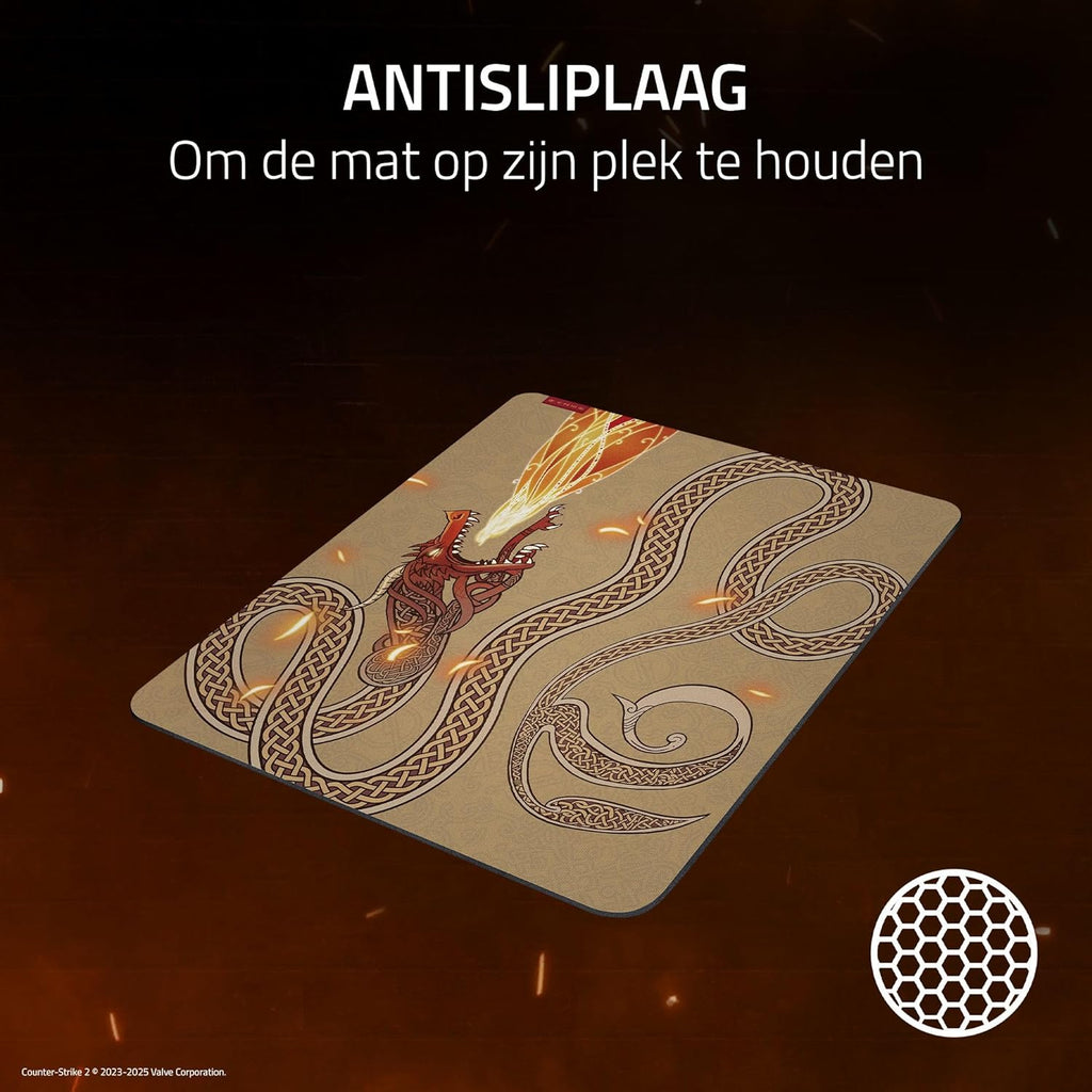 Razer Gigantus V2 L Counter-Strike 2 Dragon Lore - Zachte gamingmuismat voor optimale controle - Microweefsel met textuur - 450 x 400 x 3 mm - Antisliprubber | Dragon Lore