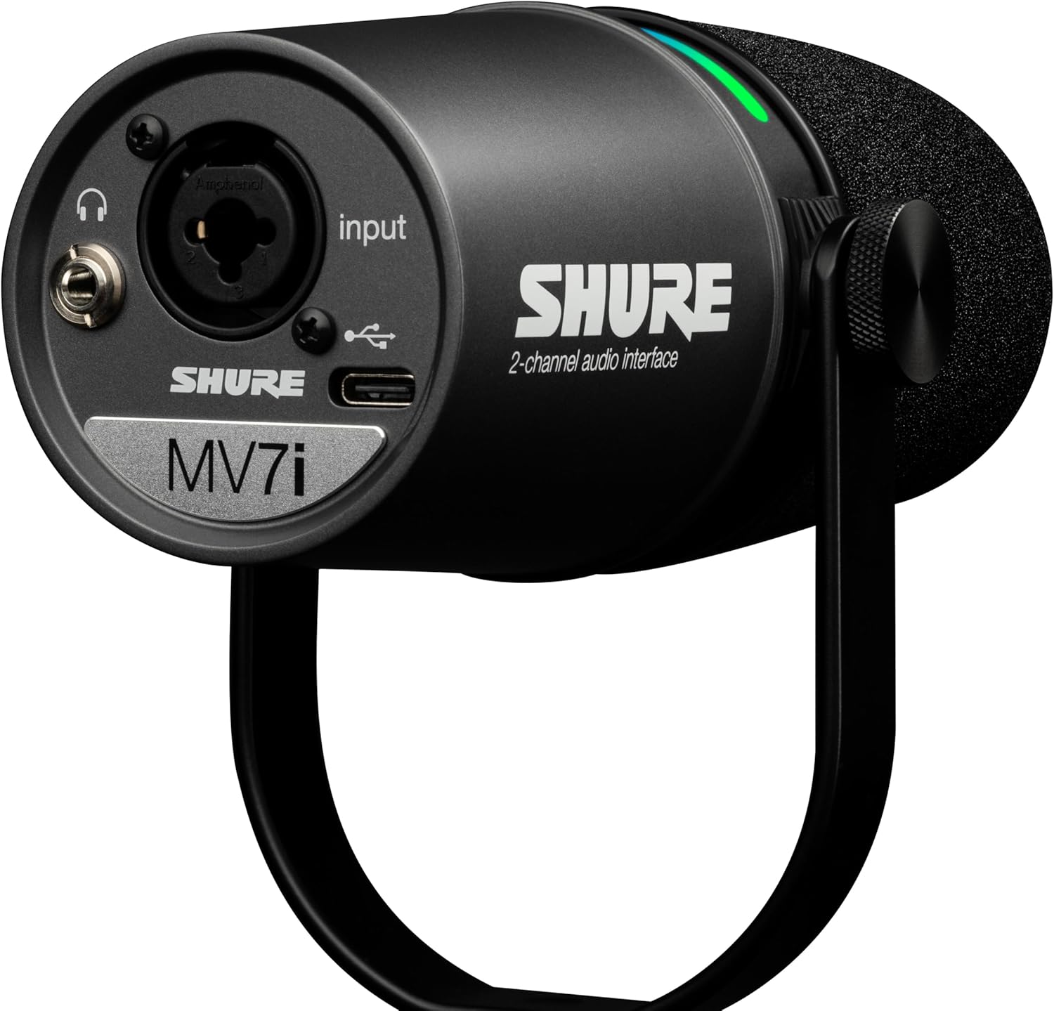 Shure MV7i Slimme Podcast Microfoon + Ingebouwde Audio Interface