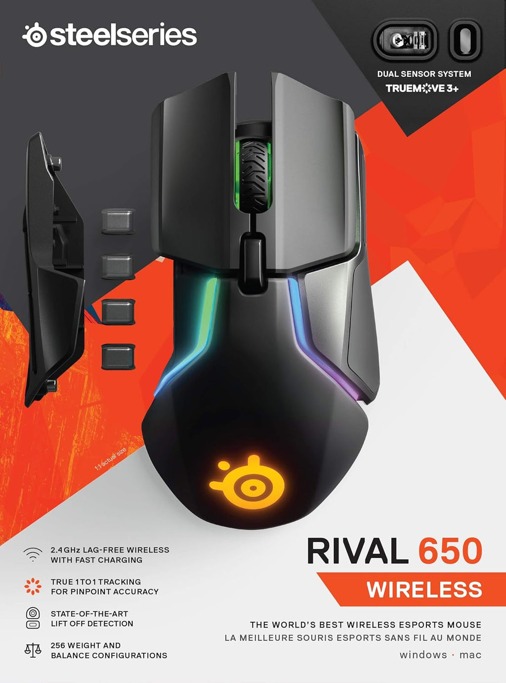 SteelSeries Rival 5 — gamingmuis — FPS, MOBA, MMO, Battle Royale — 18.000 CPI TrueMove Air optische sensor — 9 programmeerbare knoppen — 85 g competitief gewicht, zwart