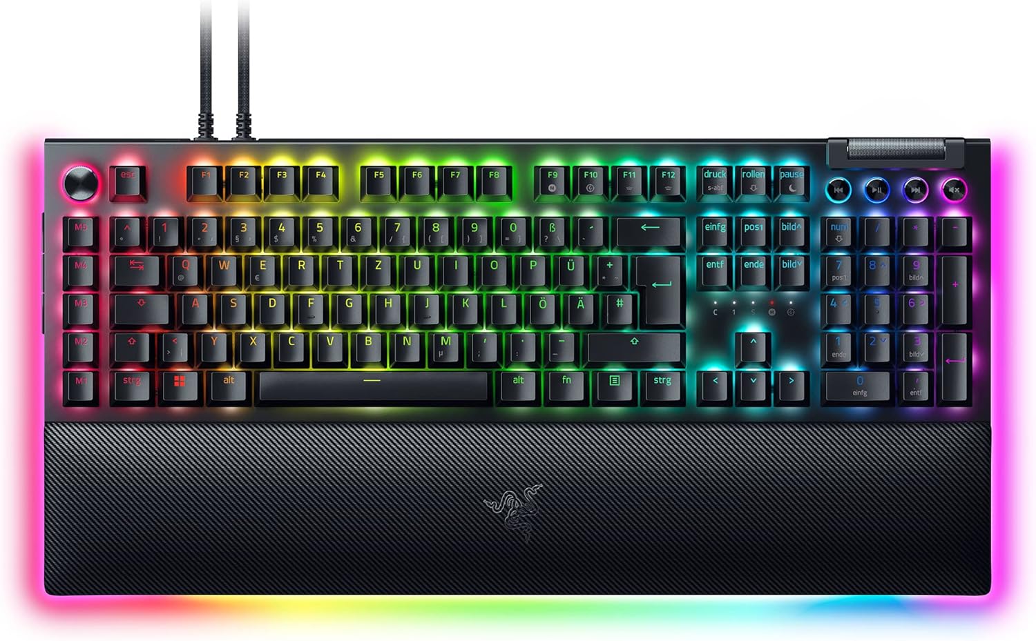 Razer BlackWidow V4 - Mechanisch gaming toetsenbord met Chroma RGB (Mechanische Razer gele schakelaars, 6 speciale macro toetsen, Doubleshot ABS keycaps) QWERTY US Layout | Zwart