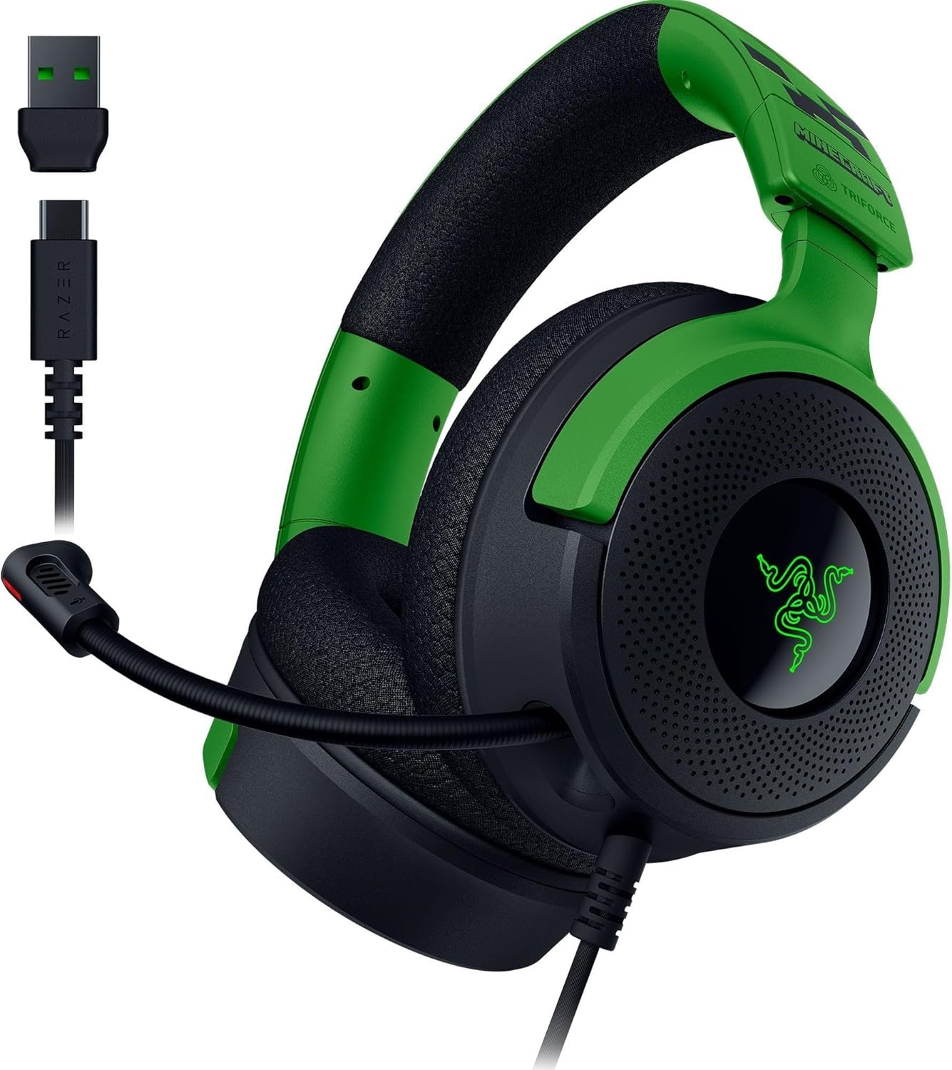 Razer Kraken V4 - Draadloze Gaming Headset (3 Modes Connectiviteit, TriForce 40mm Drivers, 9-Zone RGB Earcup Verlichting, Mix & Volume aanpassingen, THX Spatial Audio) Zwart