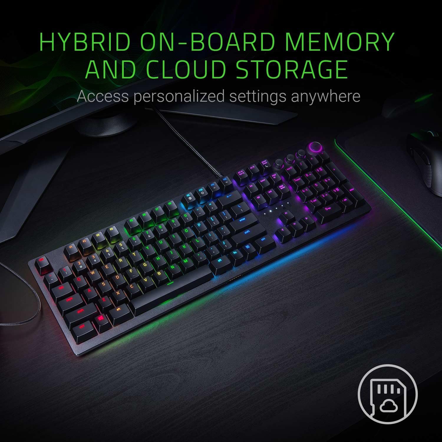 Razer Huntsman Mini (Rode Schakelaar) - Compact 60% gaming toetsenbord (Lineaire Optische Schakelaars, Doubleshot PBT toetskappen, Afneembare USB-C kabel) QWERTY US layout | Zwart