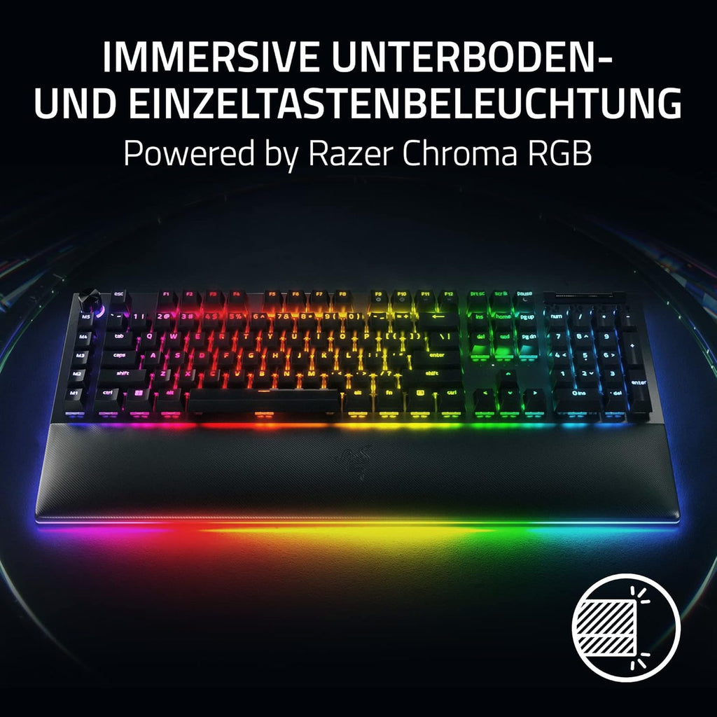 Razer BlackWidow V4 - Mechanisch gaming toetsenbord met Chroma RGB (Mechanische Razer gele schakelaars, 6 speciale macro toetsen, Doubleshot ABS keycaps) QWERTY US Layout | Zwart
